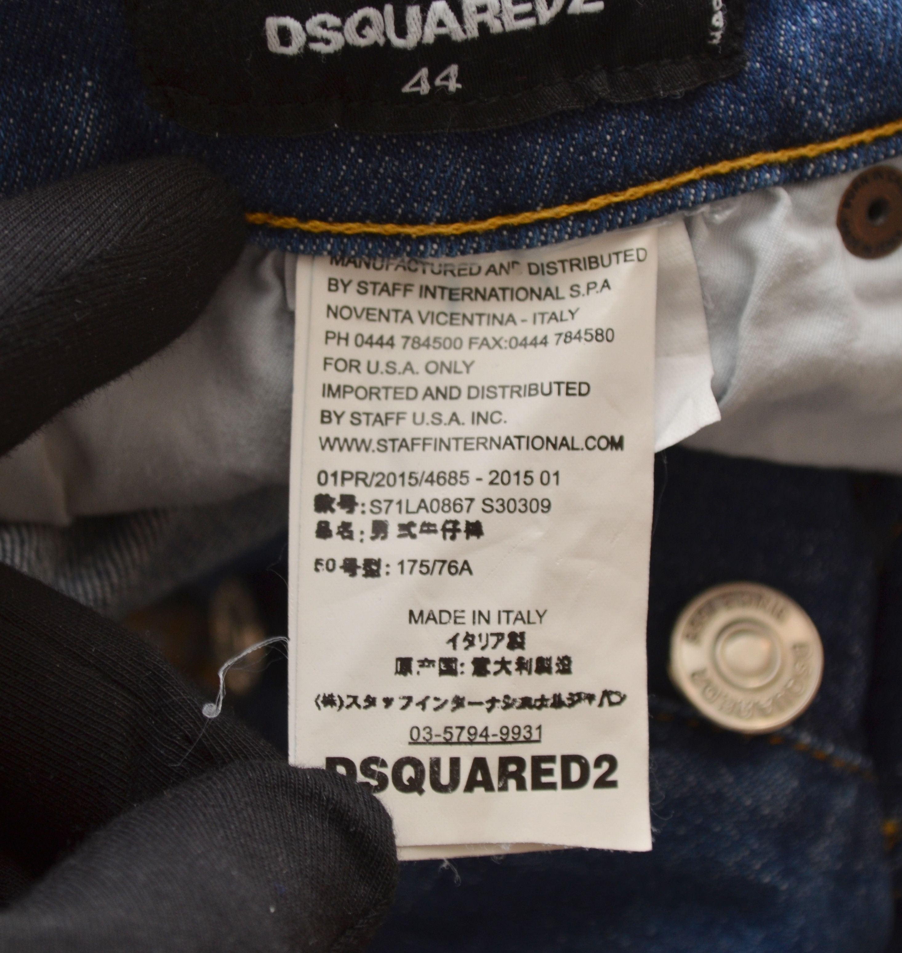 Designer × Dsquared2 Dsquared2 Blue Distressed Kenny Twist jeans Sz W31 L32 Size US 31 - 14 Thumbnail