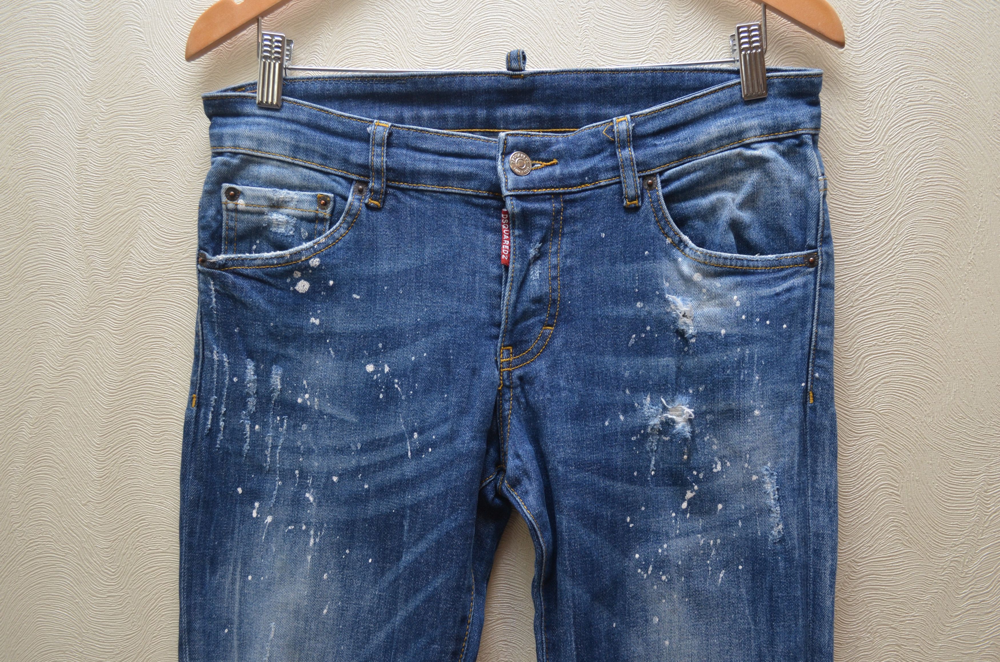 Designer × Dsquared2 Dsquared2 Blue Distressed Kenny Twist jeans Sz W31 L32 Size US 31 - 2 Thumbnail
