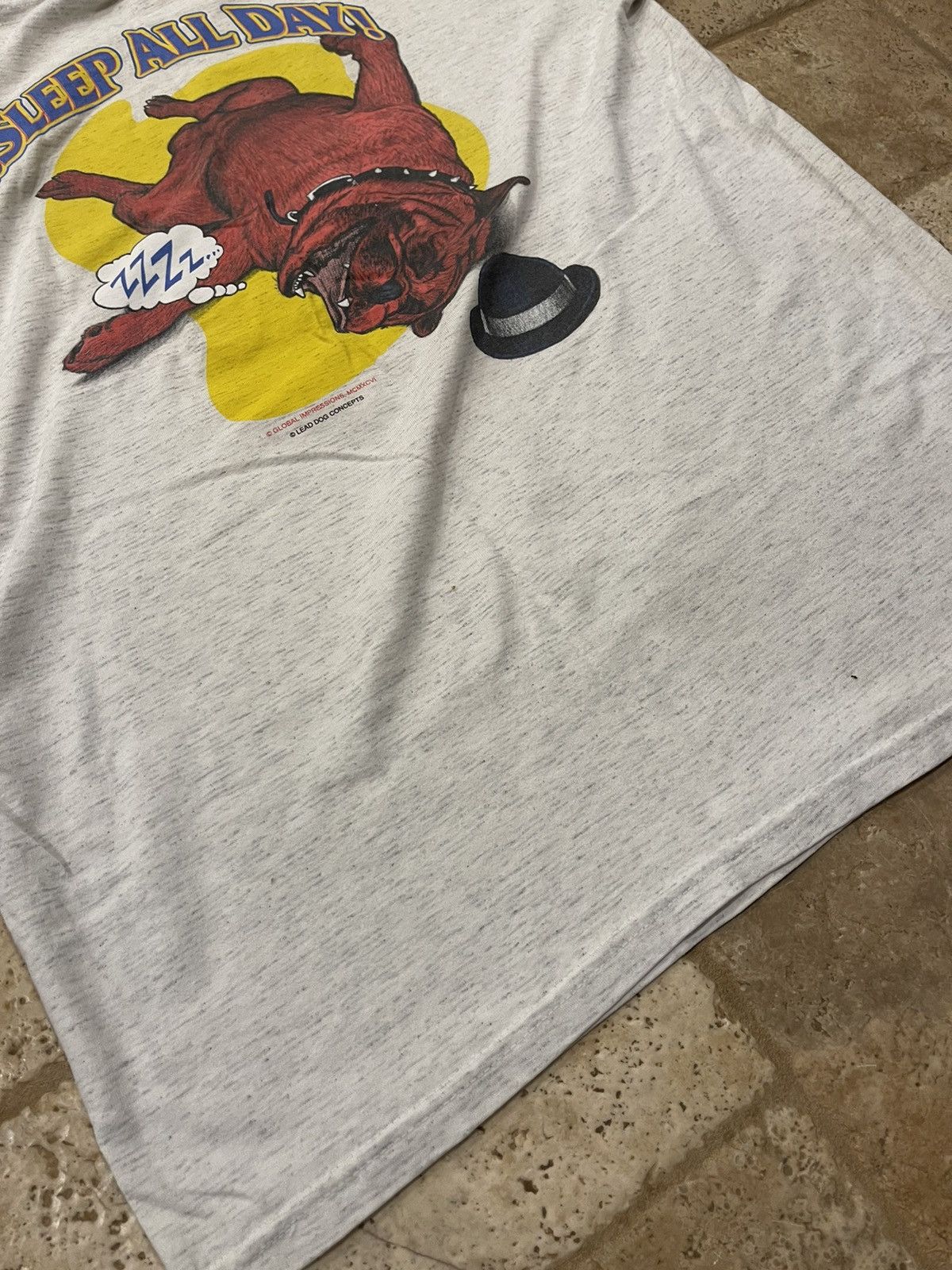 Vintage Vintage “The Lead Dog Sez” Grey Short Sleeve Tee Size US L / EU 52-54 / 3 - 6 Thumbnail