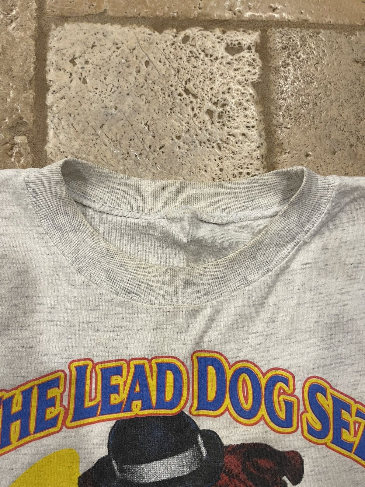 Vintage Vintage “The Lead Dog Sez” Grey Short Sleeve Tee Size US L / EU 52-54 / 3 - 4 Thumbnail