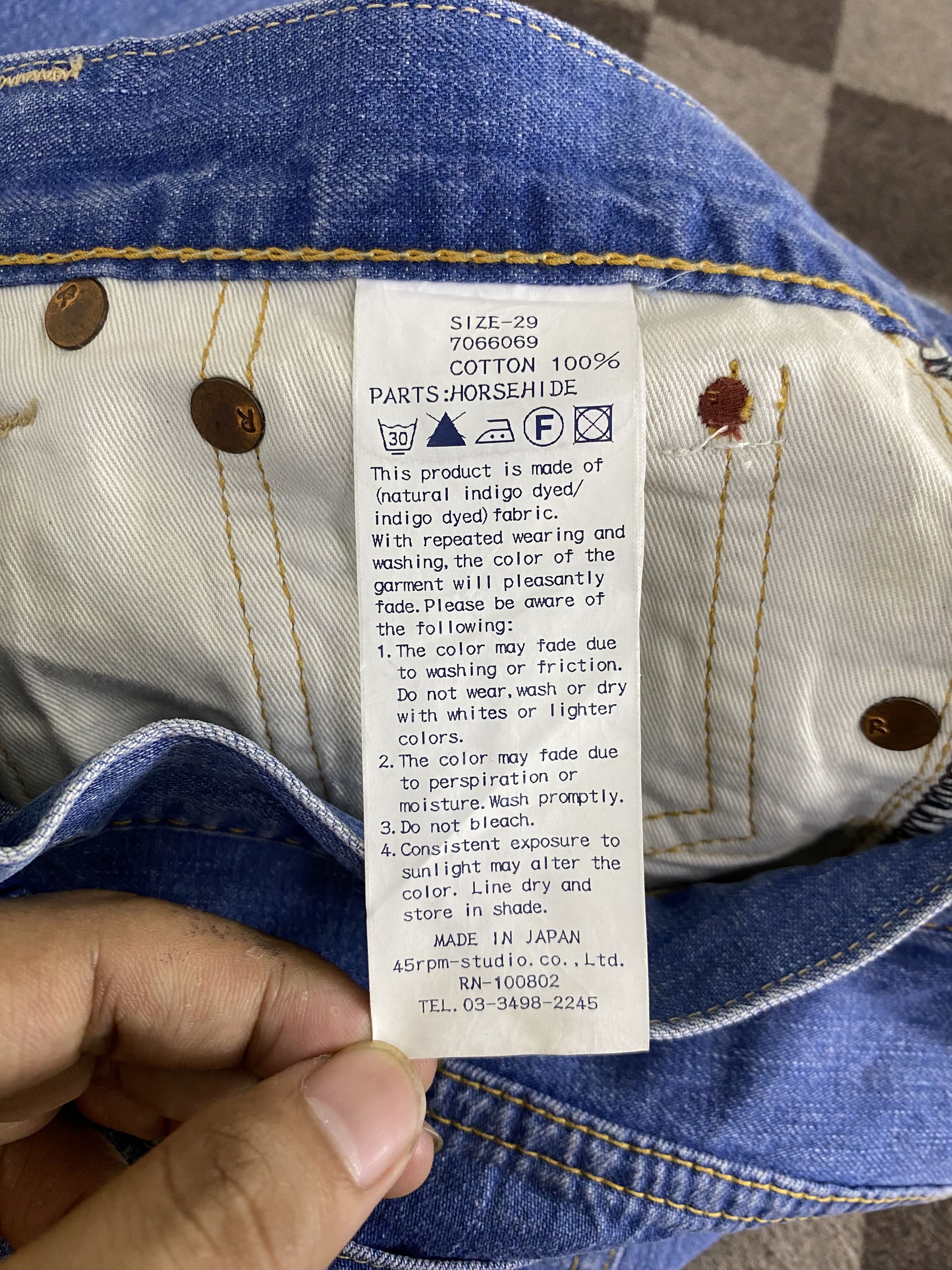 45rpm Japanese Brand 45rpm Slim Fit Denim Jean Size US 30 / EU 46 - 14 Thumbnail
