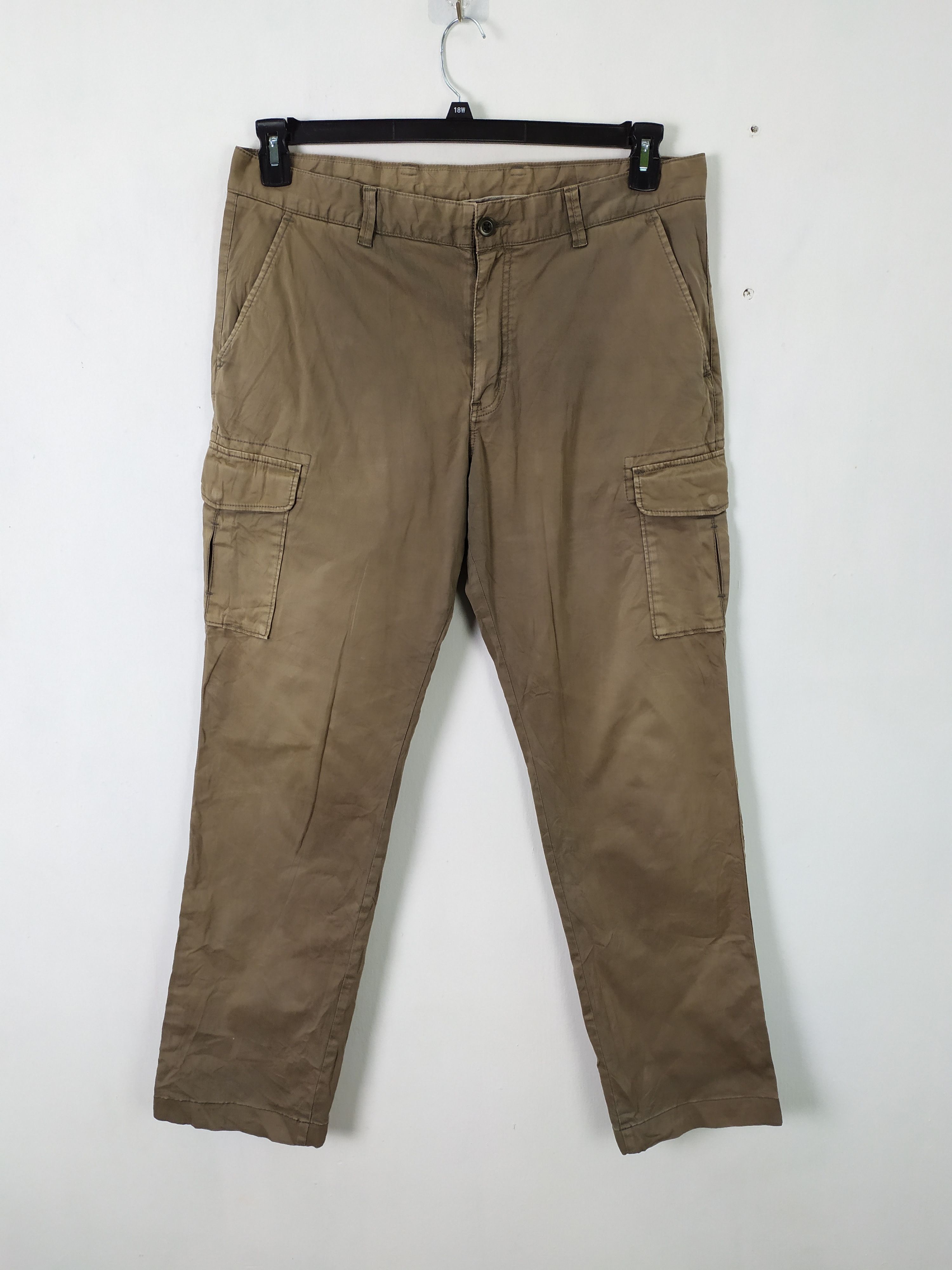 VINTAGE JAPANESE FADED BROWN CARGO PANTS