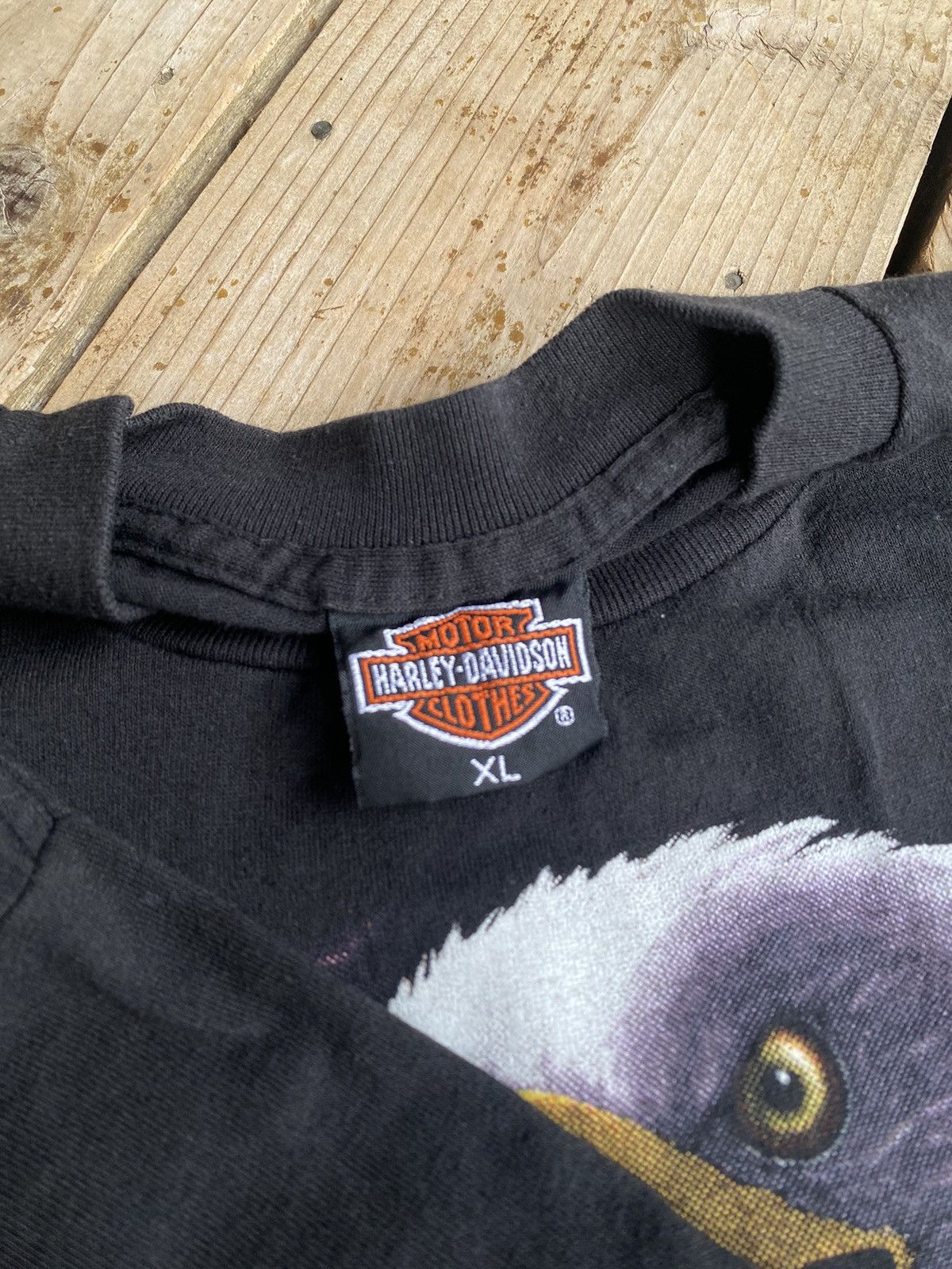 Harley Davidson 1987 Honolulu Eagle Lightning 3D Emblem Harley Davidson Tee Size US XL / EU 56 / 4 - 7 Thumbnail