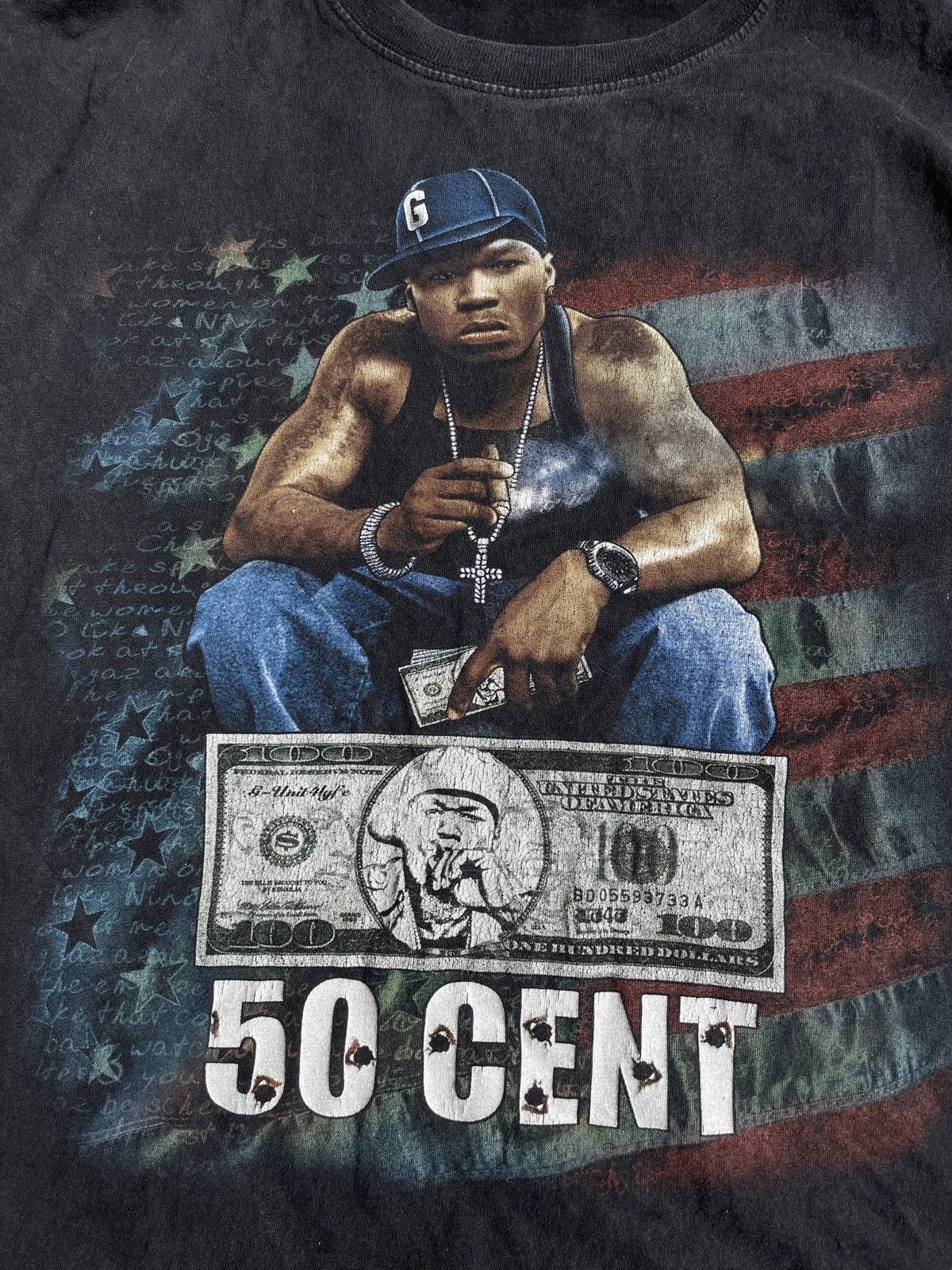 Band Tees × Rap Tees × Vintage Vintage 00s 50 Cent Rap T-Shirt Size US L / EU 52-54 / 3 - 4 Thumbnail