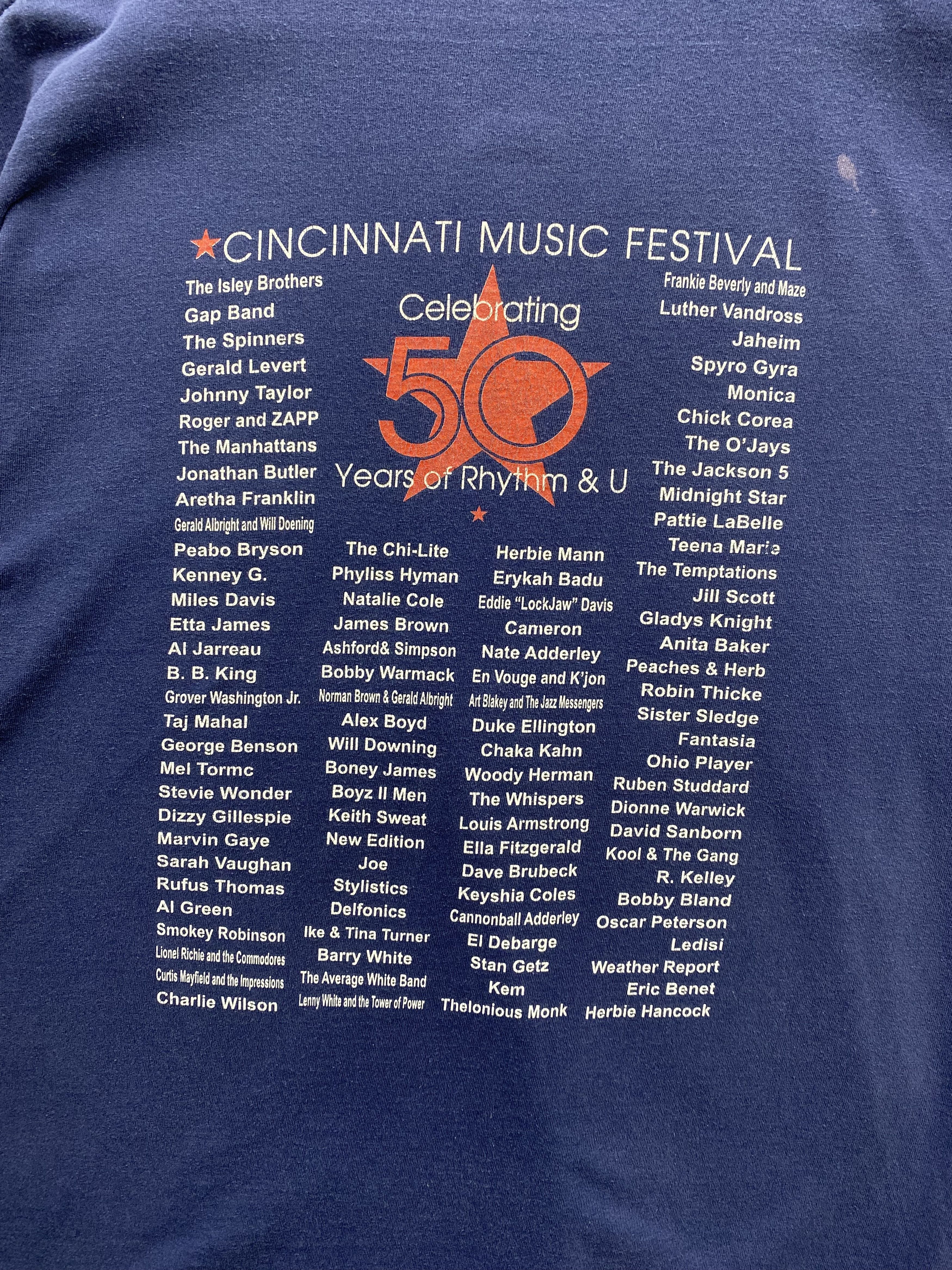 Rap Tees Cincinnati Music Fest Celebrate 50 Years Line Up Artist Tee Size US XL / EU 56 / 4 - 4 Thumbnail