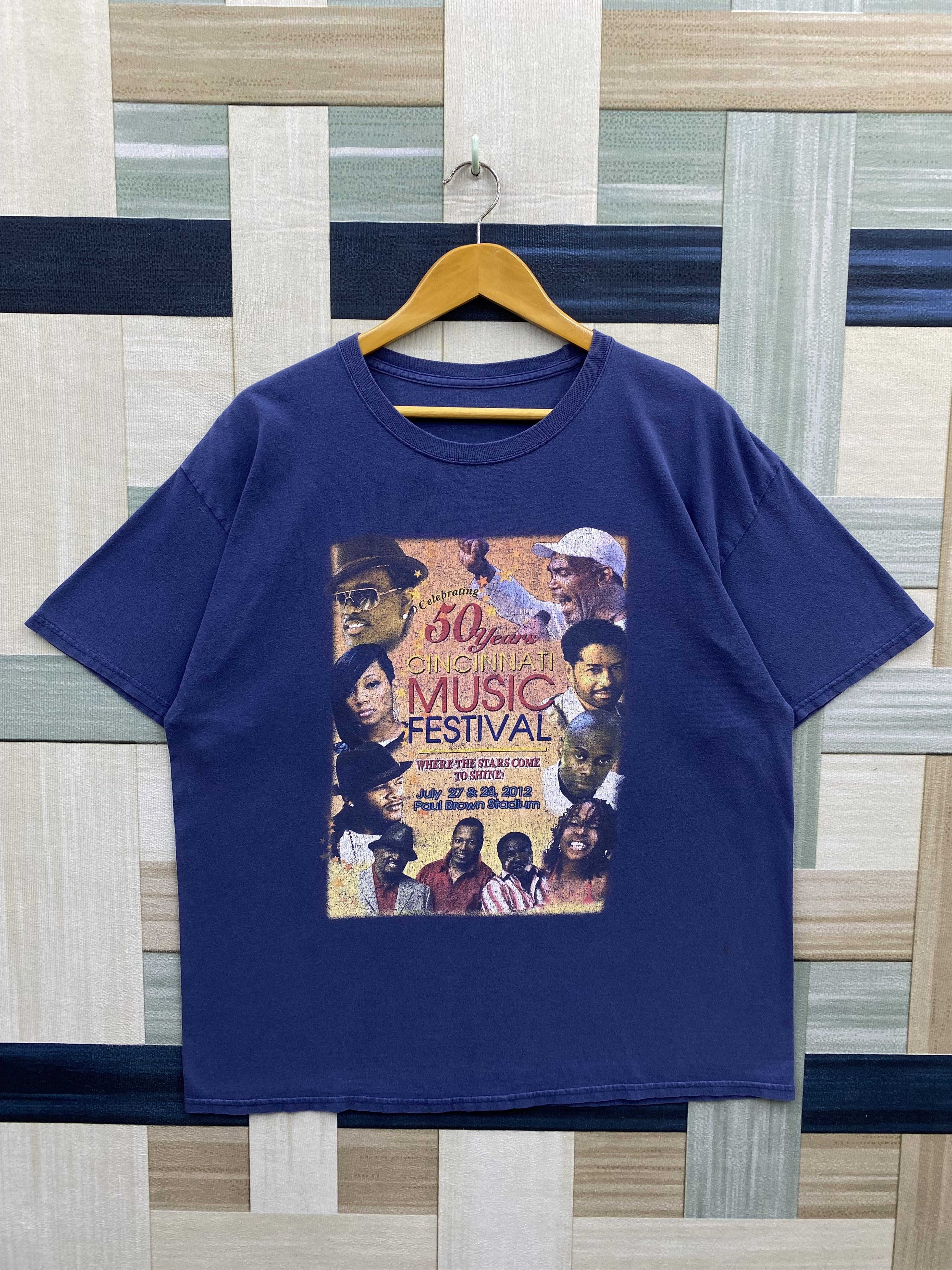 Rap Tees Cincinnati Music Fest Celebrate 50 Years Line Up Artist Tee Size US XL / EU 56 / 4 - 1 Thumbnail