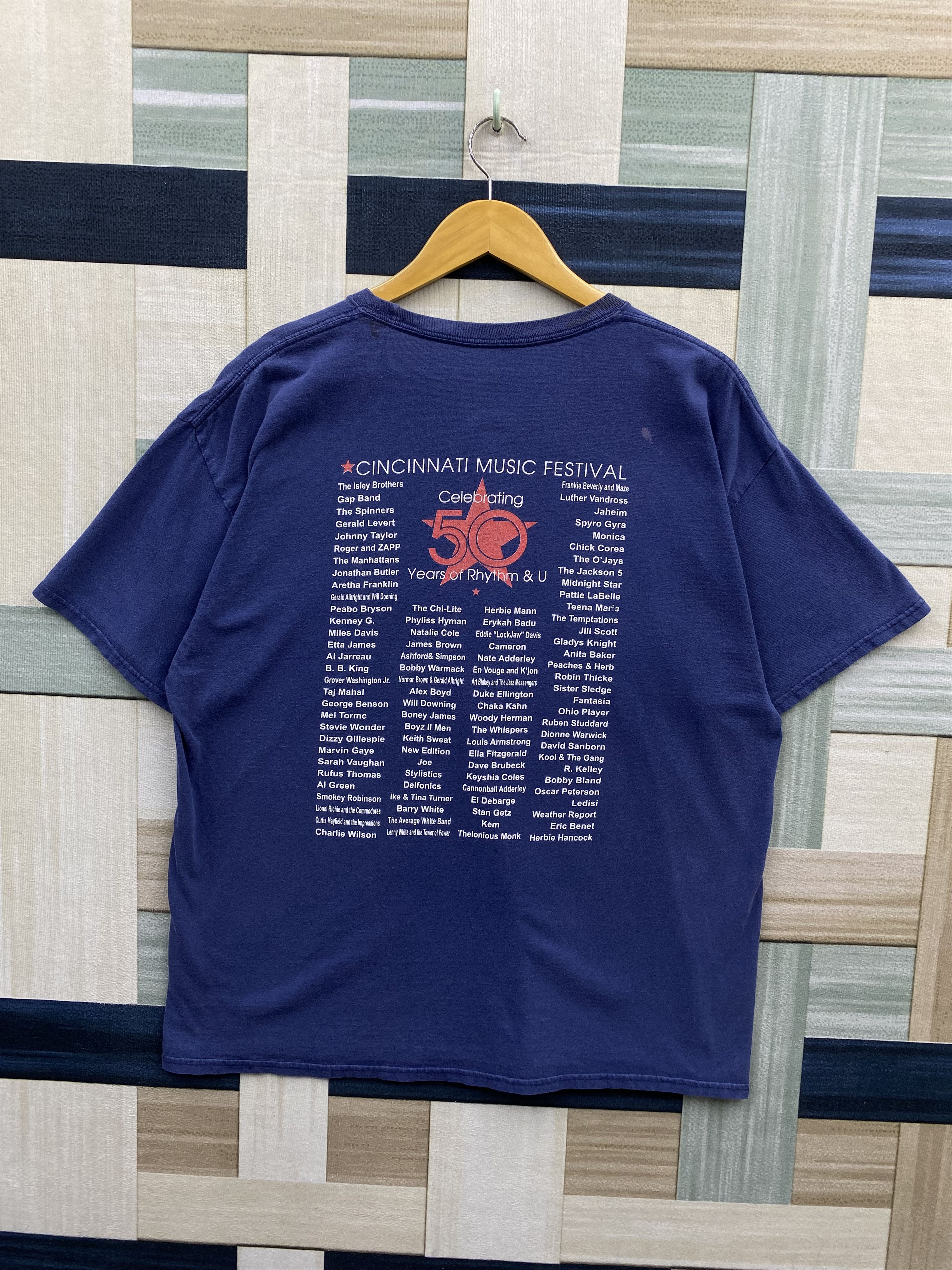 Rap Tees Cincinnati Music Fest Celebrate 50 Years Line Up Artist Tee Size US XL / EU 56 / 4 - 2 Thumbnail