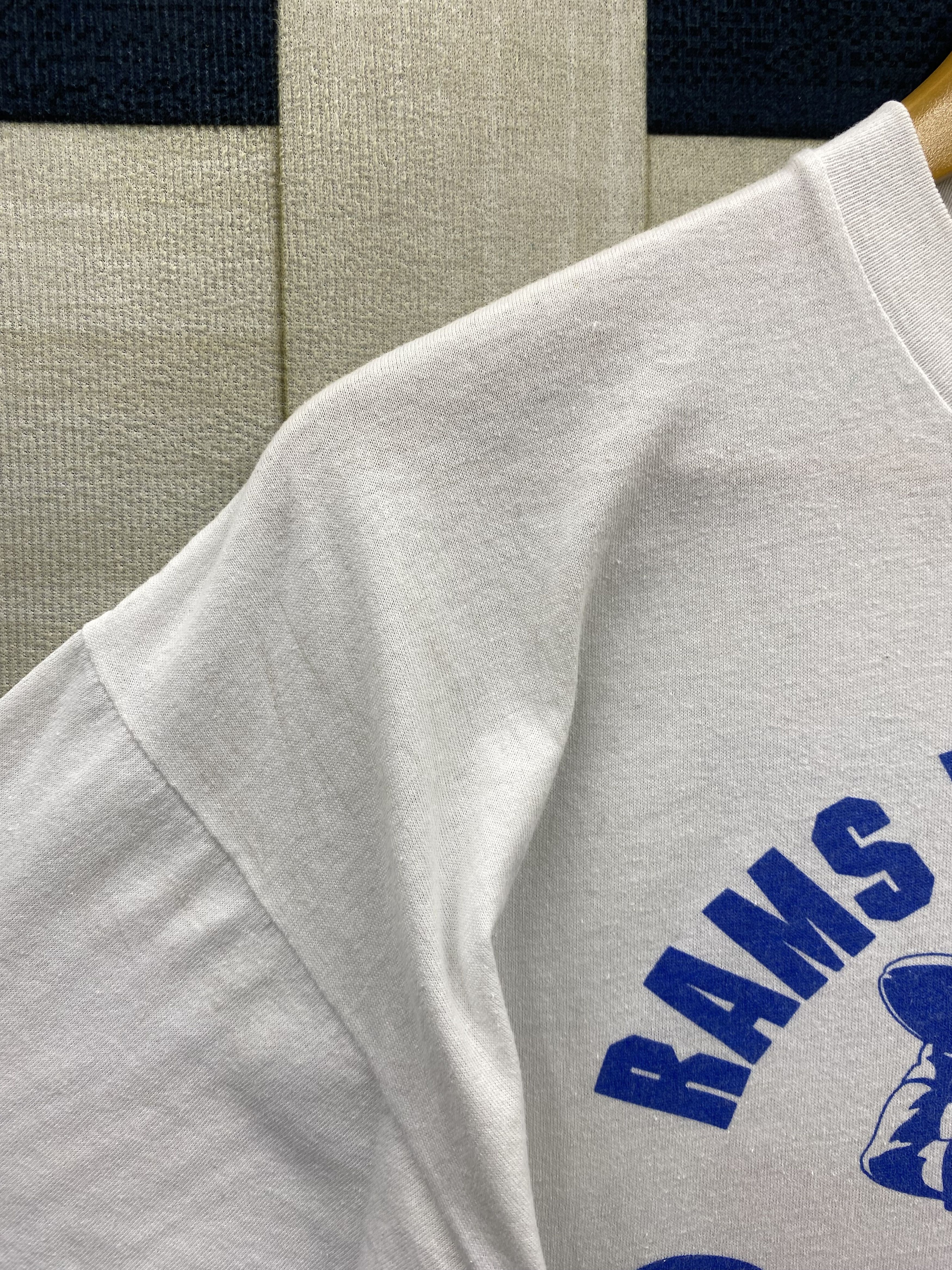 NFL × Vintage Vintage 80's NFL American Bowl 1987 Rams Vs Broncos T-Shirt Size US XL / EU 56 / 4 - 8 Thumbnail