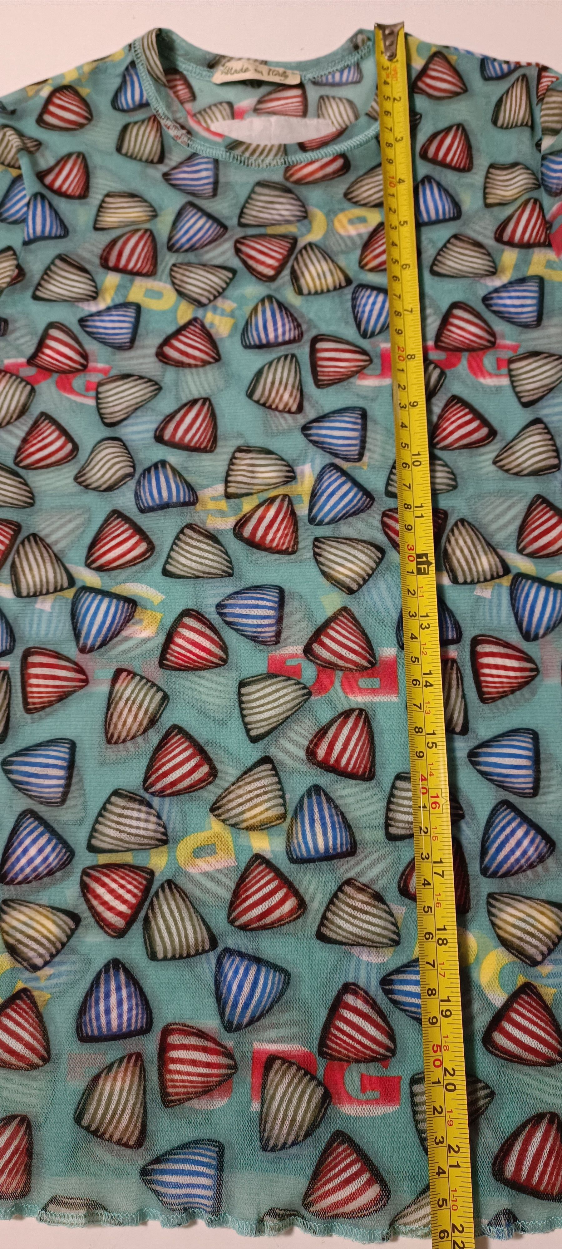 Jean Paul Gaultier SS2001- Mesh top with print of triangular-shaped candies Size M / US 6-8 / IT 42-44 - 20 Thumbnail