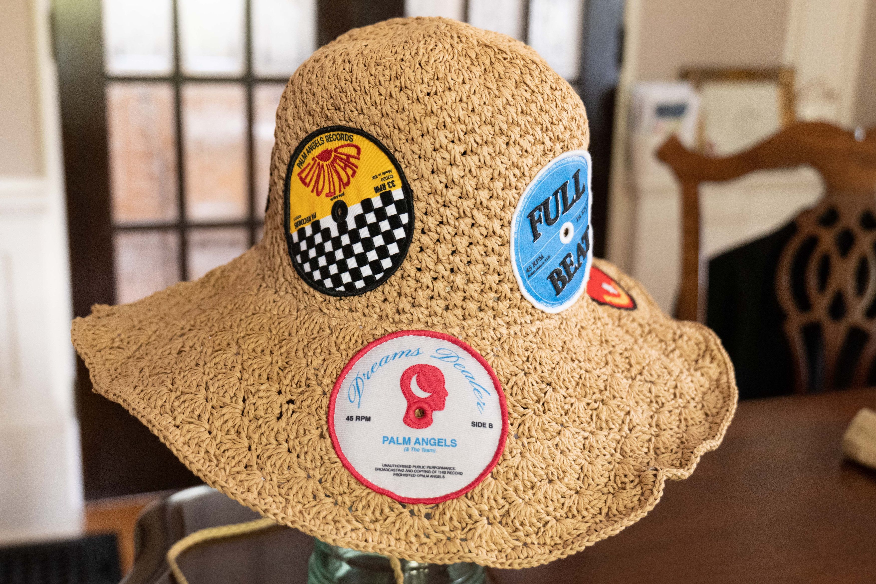 Palm Angels crocheted embroidered patch hat Size ONE SIZE - 2 Thumbnail
