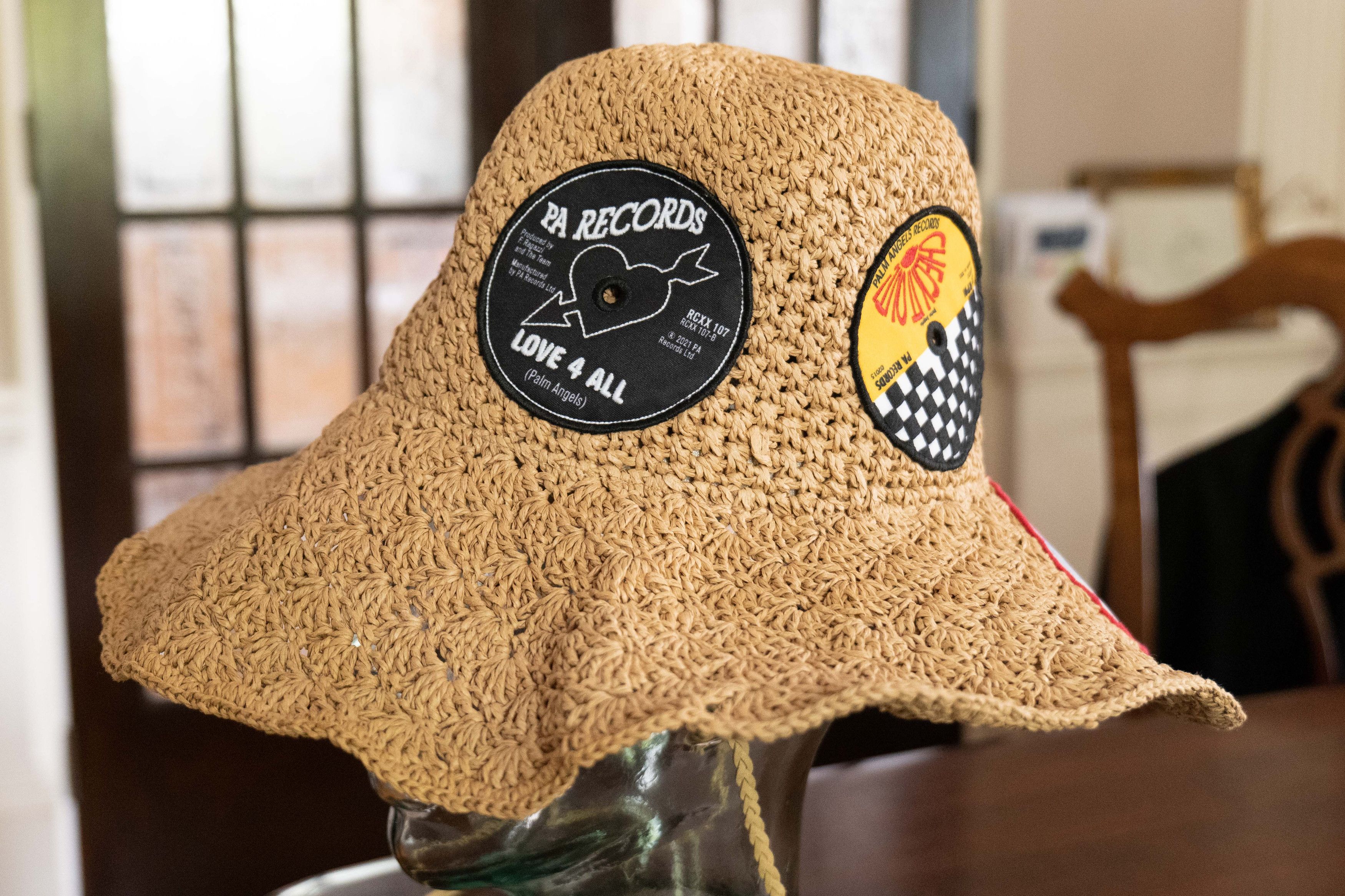 Palm Angels crocheted embroidered patch hat Size ONE SIZE - 1 Thumbnail