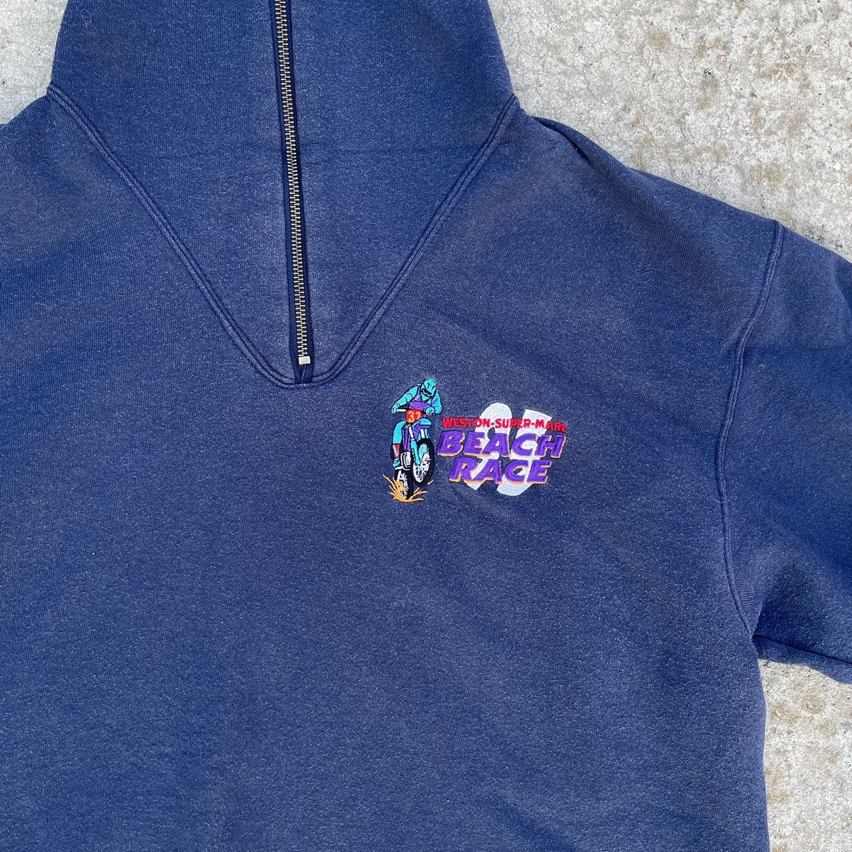 Other Vintage Sweater Zip 1/4 Beach Race Moto Westor Super Mare Size US XL / EU 56 / 4 - 4 Thumbnail