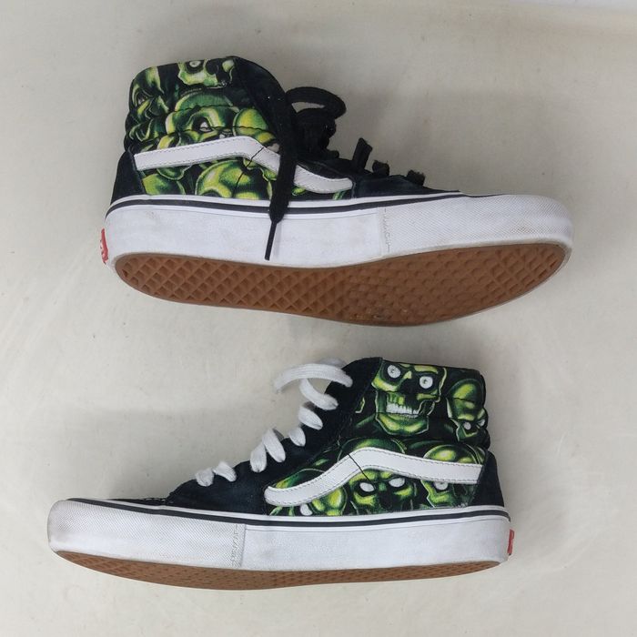 Vans Supreme x Sk8 Hi Glow In The Dark Skull Pile Grailed