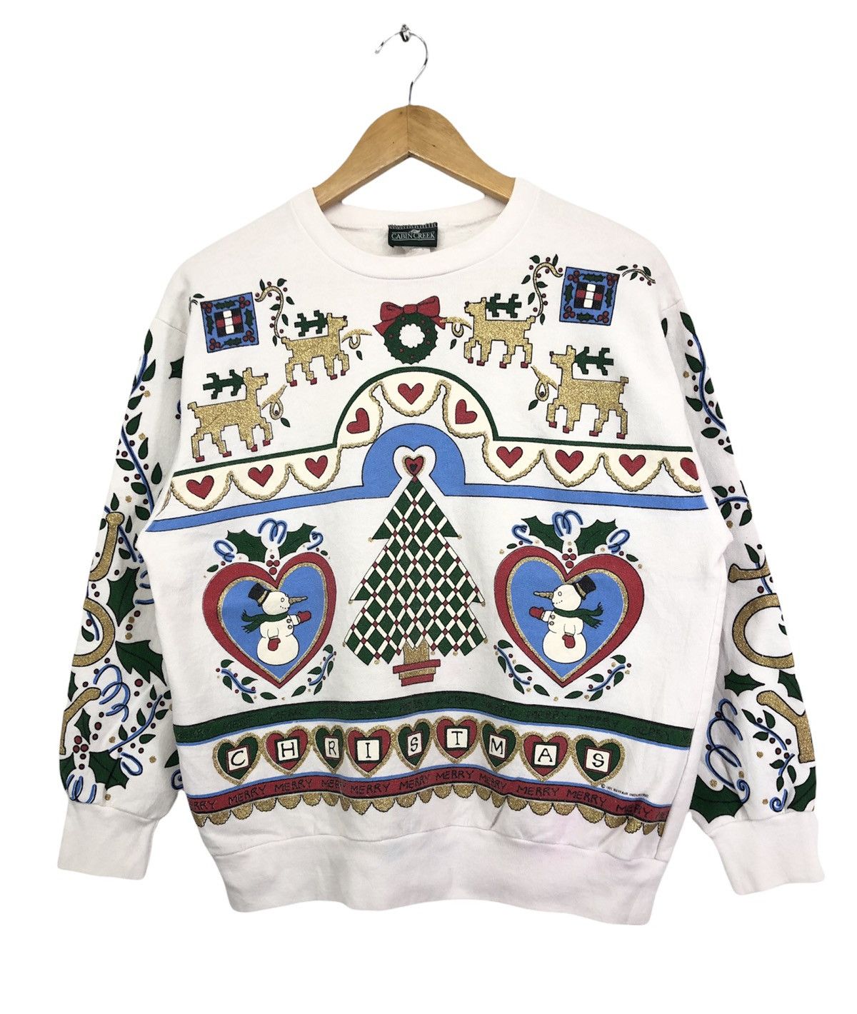 Cabin Creek × Vintage Vintage Christmas Fullprint Crewneck Sweatshirt©️1991 Size US L / EU 52-54 / 3 - 1 Thumbnail