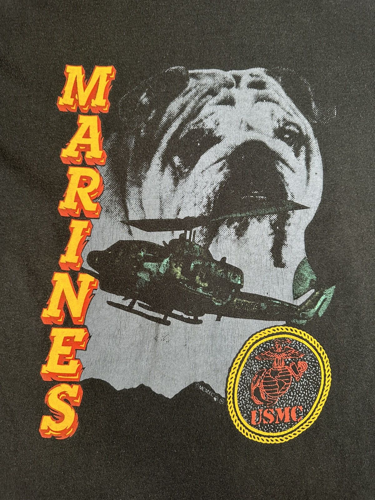 Vintage ‘90s Vintage Marines USMC Bulldog Helicopter Tee Size US XL / EU 56 / 4 - 3 Thumbnail