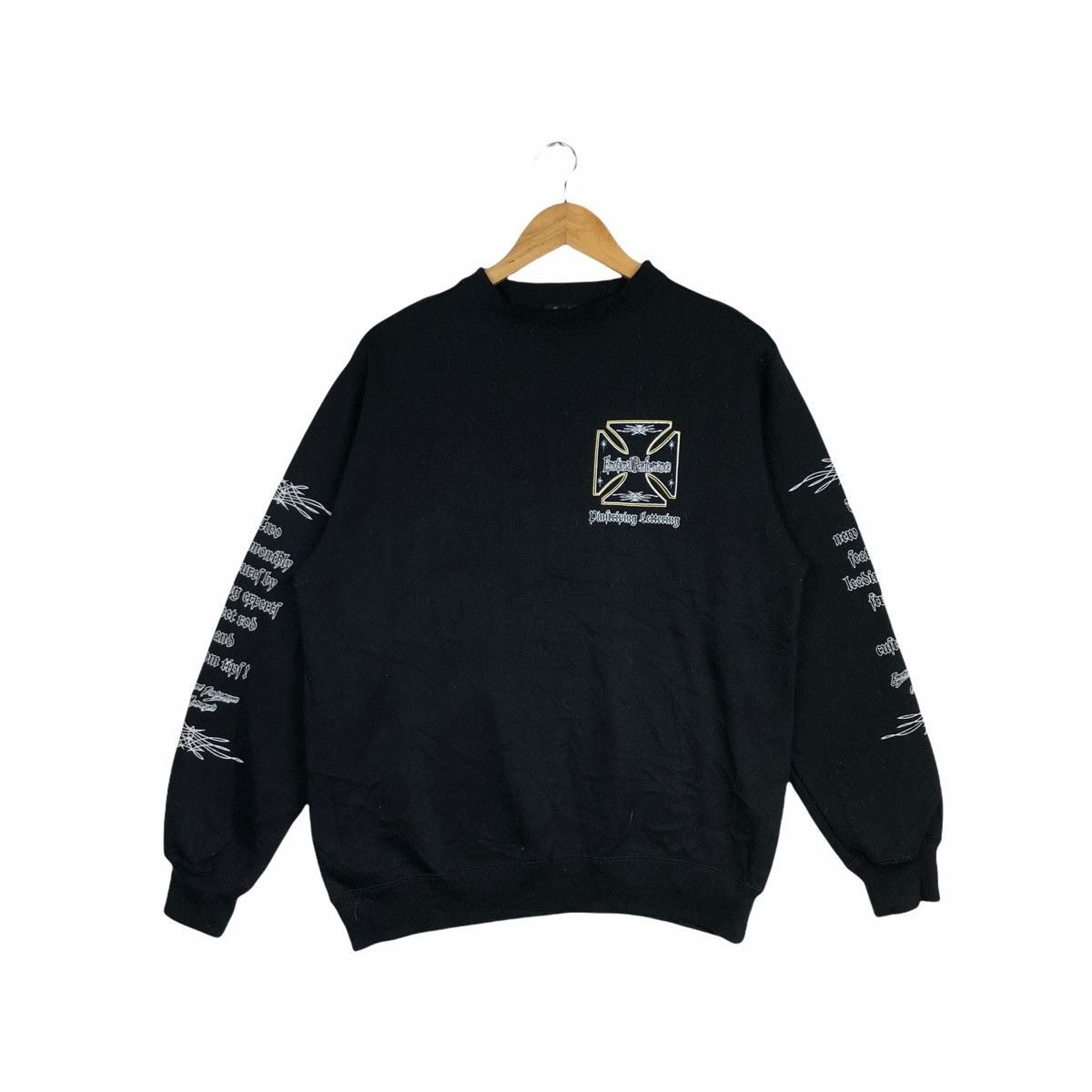 Vintage Vintage Modern label Motorcycle spirit sweatshirt casual Size US L / EU 52-54 / 3 - 1 Thumbnail