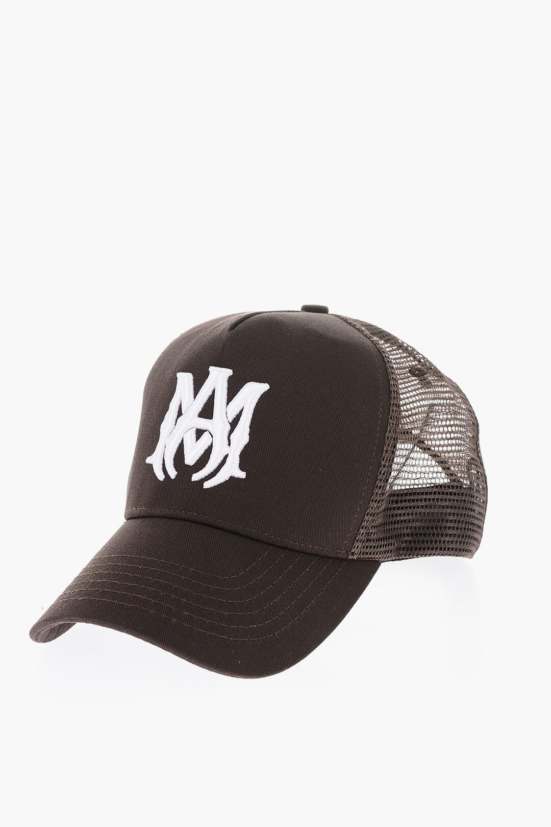 image of Amiri Embroidered Ma Logo Cap in Brown, Men's