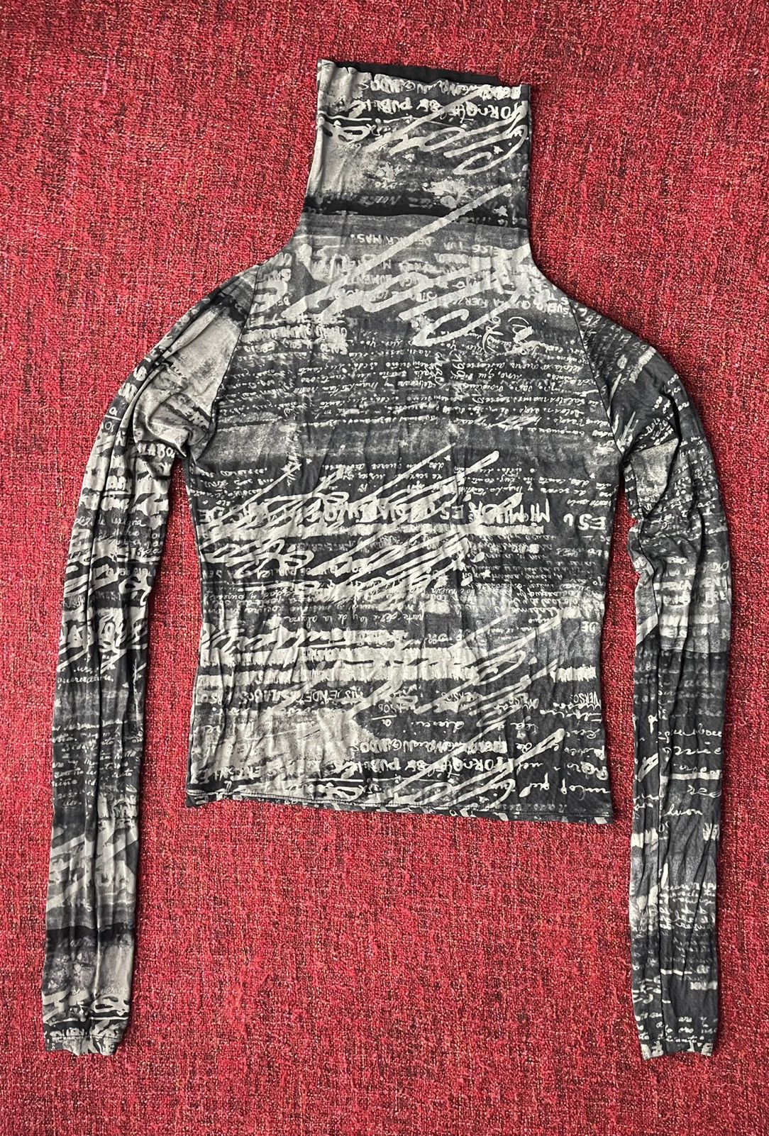 Sarah Pacini × Vintage Sarah Pacini vintage printed JPG style turtleneck longsleeve Size M / US 6-8 / IT 42-44 - 1 Thumbnail