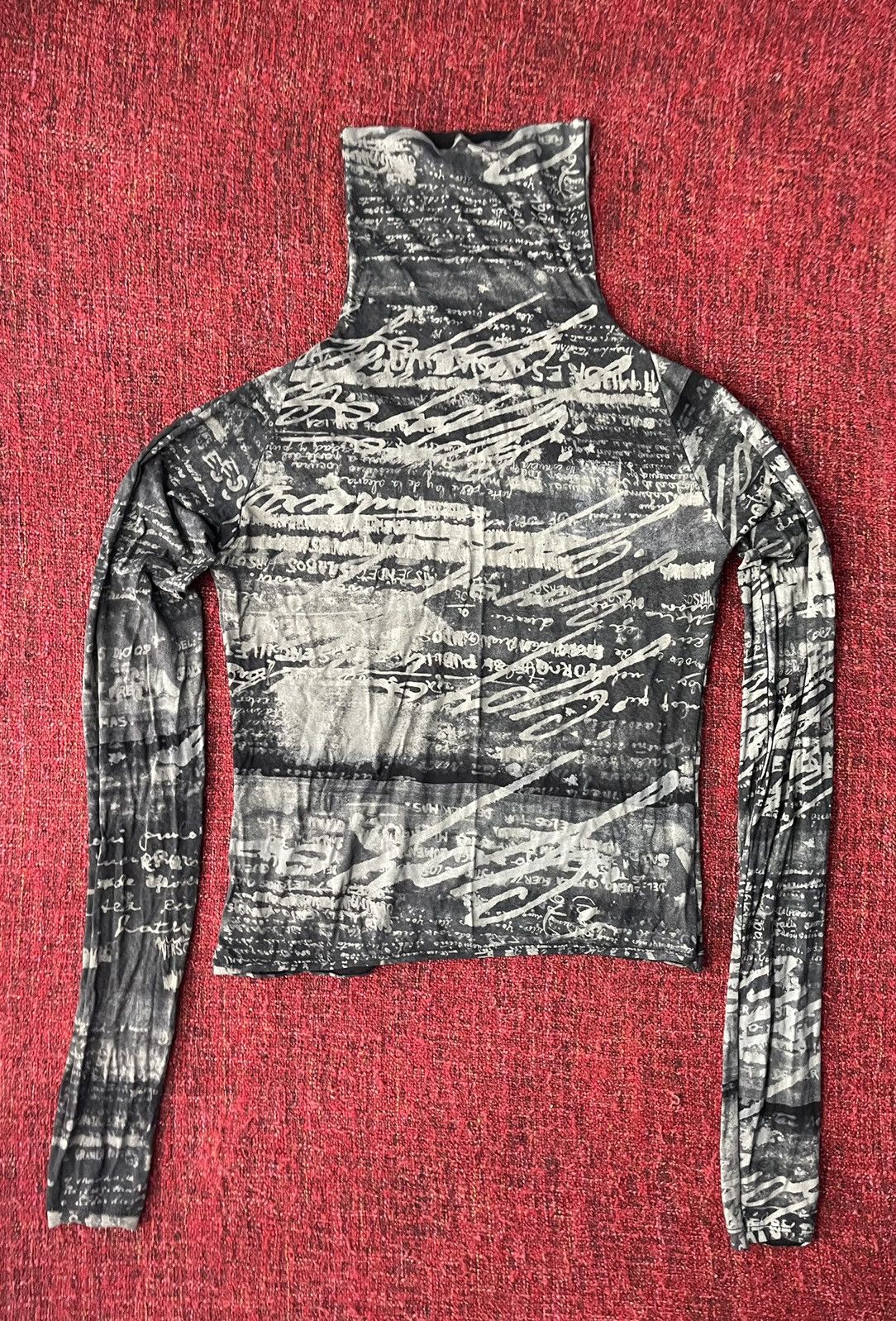 Sarah Pacini × Vintage Sarah Pacini vintage printed JPG style turtleneck longsleeve Size M / US 6-8 / IT 42-44 - 5 Thumbnail