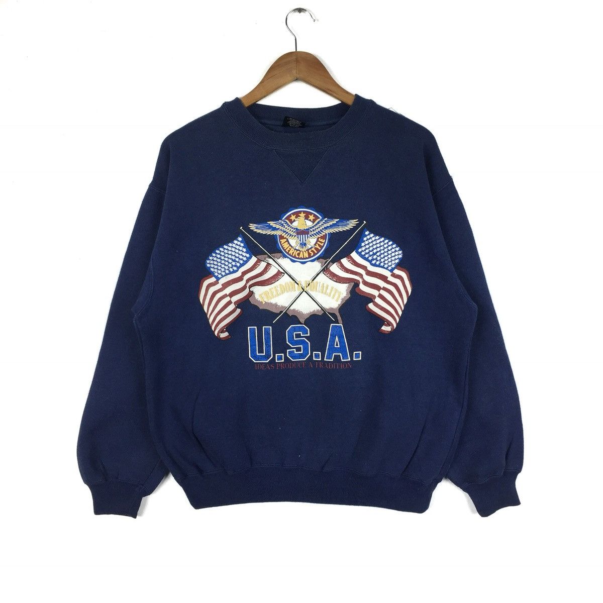 Vintage American style USA sweatshirt casual jumper - Main Image