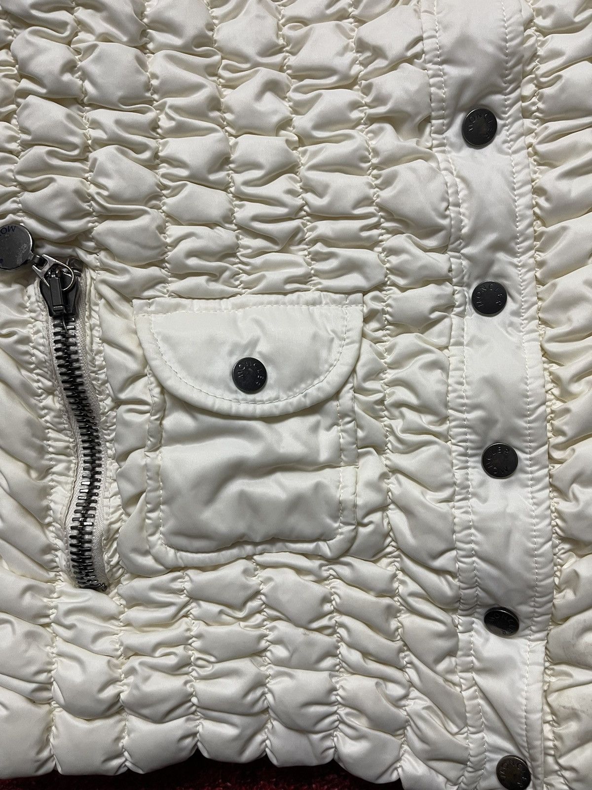 Moncler Moncler white down jacket Size L / US 10 / IT 46 - 3 Thumbnail