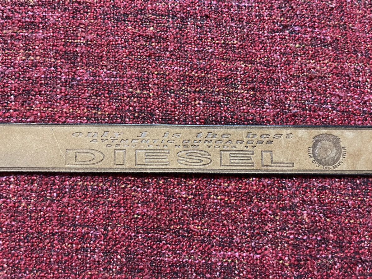Diesel × Vintage Diesel y2k logo leather belt Size ONE SIZE - 4 Thumbnail