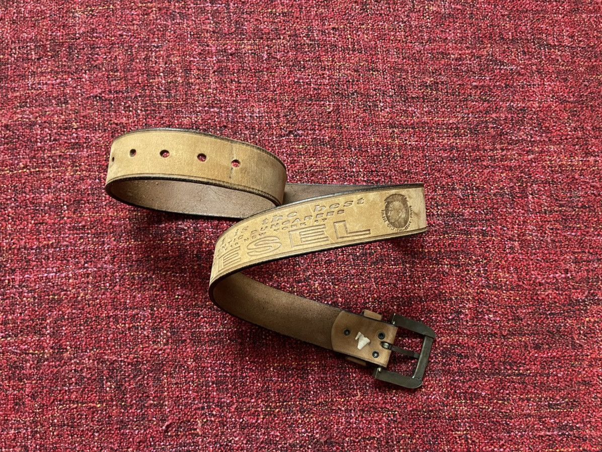 Diesel y2k logo leather belt