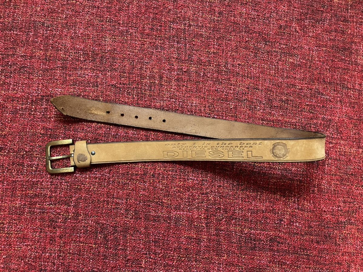 Diesel × Vintage Diesel y2k logo leather belt Size ONE SIZE - 2 Thumbnail