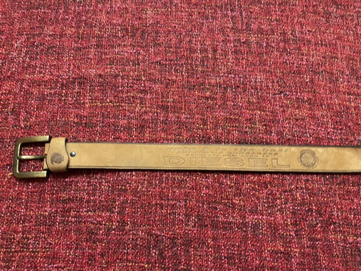Diesel × Vintage Diesel y2k logo leather belt Size ONE SIZE - 3 Thumbnail