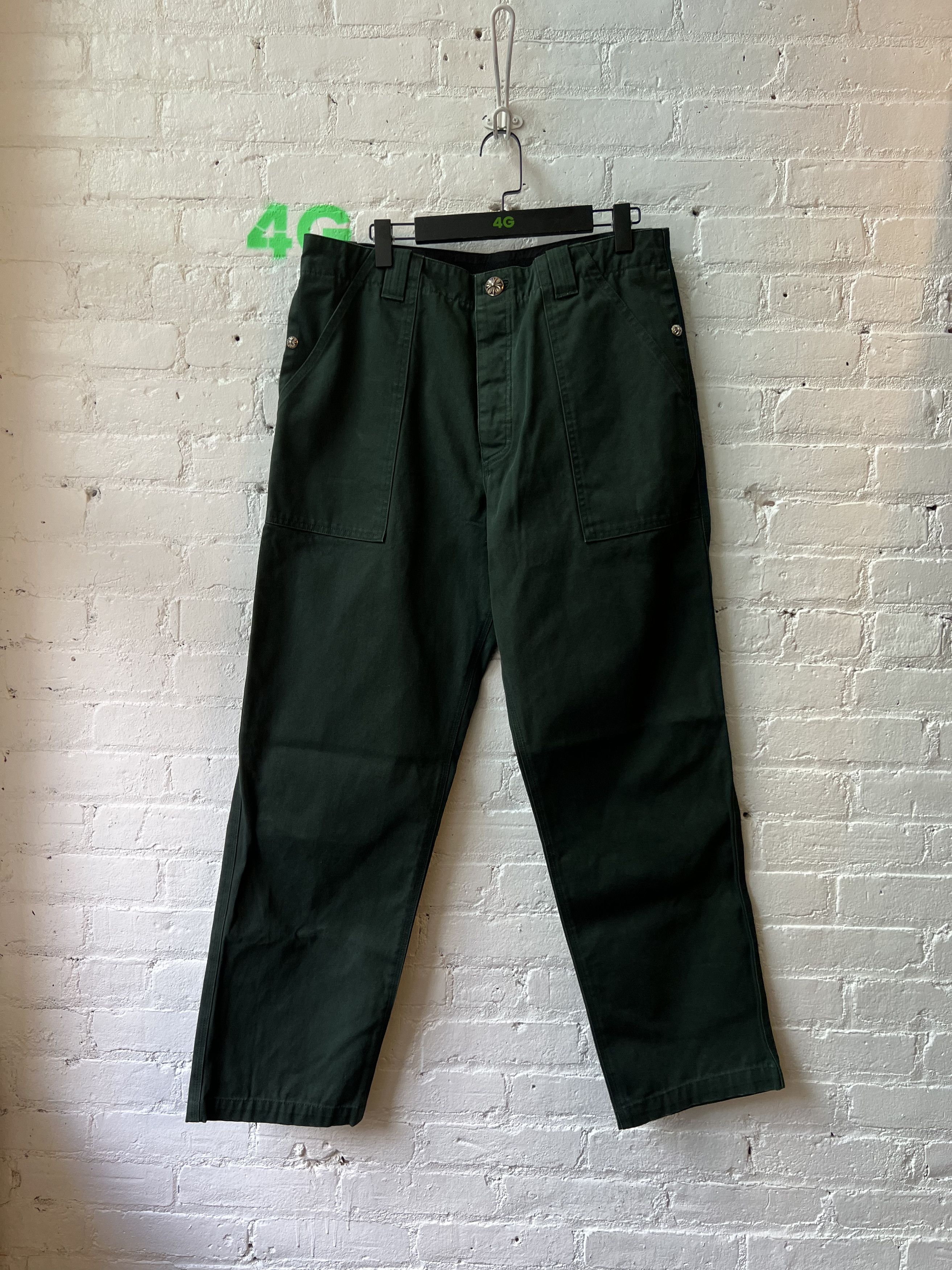 Pre-owned Chrome Hearts Green Army Fatigue Carpenter Pants
