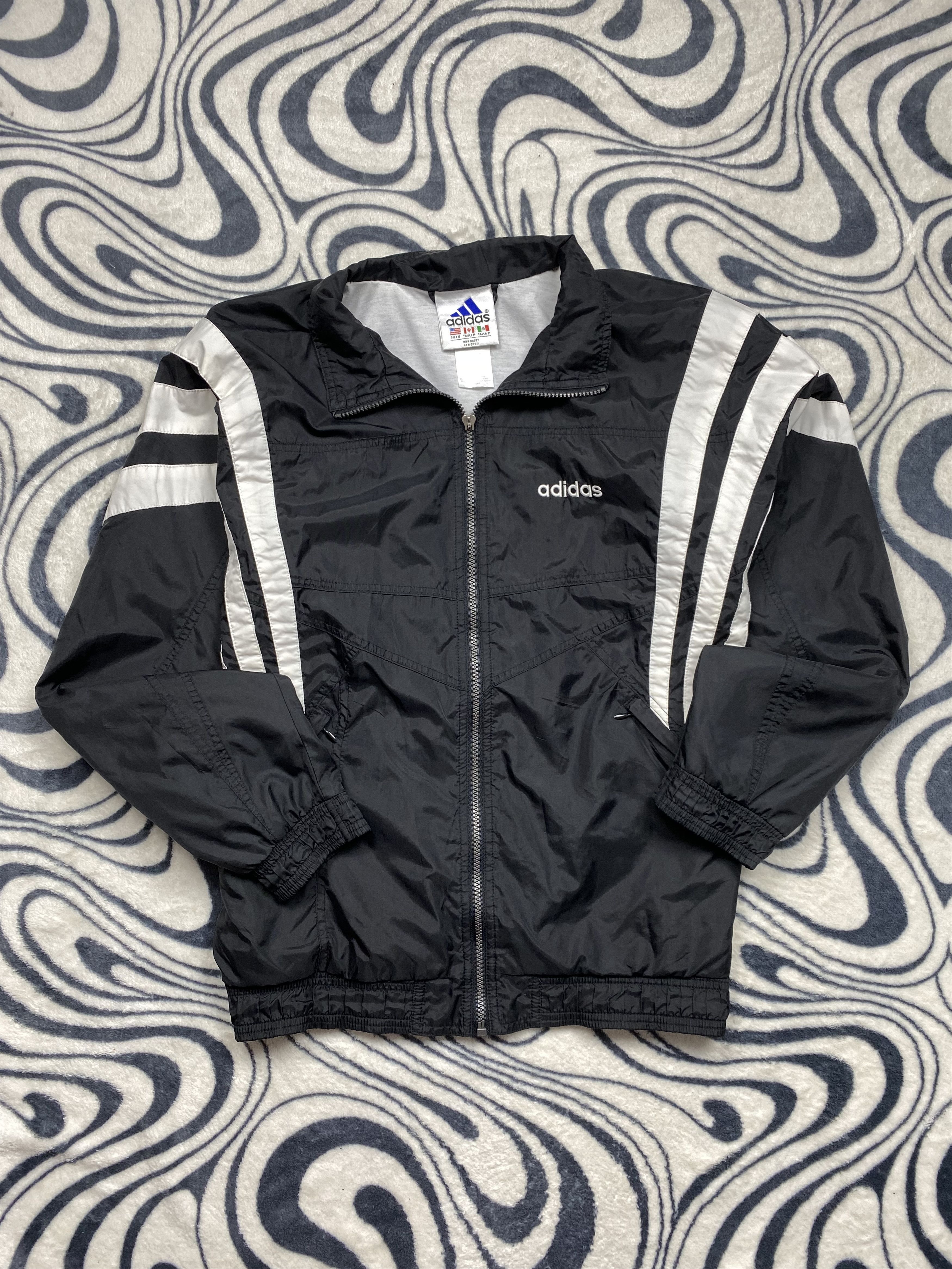 Adidas × Vintage Adidas 90s Vintage Mens Nylon Track Top Jacket Size US S / EU 44-46 / 1 - 1 Thumbnail