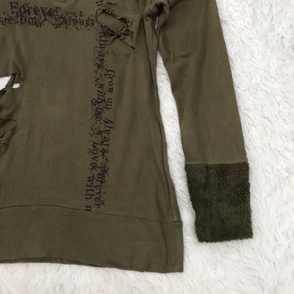 Japanese Brand Equdorp Cutting Distress Style Sweatshirt/Sweater Hoodie Size US L / EU 52-54 / 3 - 4 Thumbnail