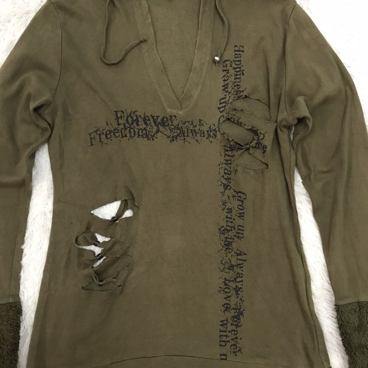 Japanese Brand Equdorp Cutting Distress Style Sweatshirt/Sweater Hoodie Size US L / EU 52-54 / 3 - 10 Thumbnail