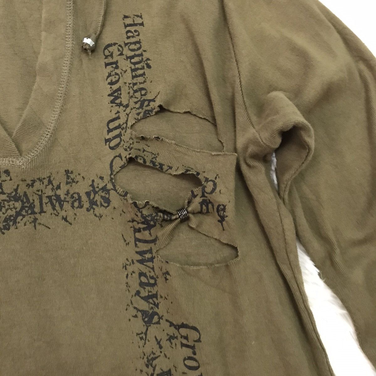 Japanese Brand Equdorp Cutting Distress Style Sweatshirt/Sweater Hoodie Size US L / EU 52-54 / 3 - 8 Thumbnail