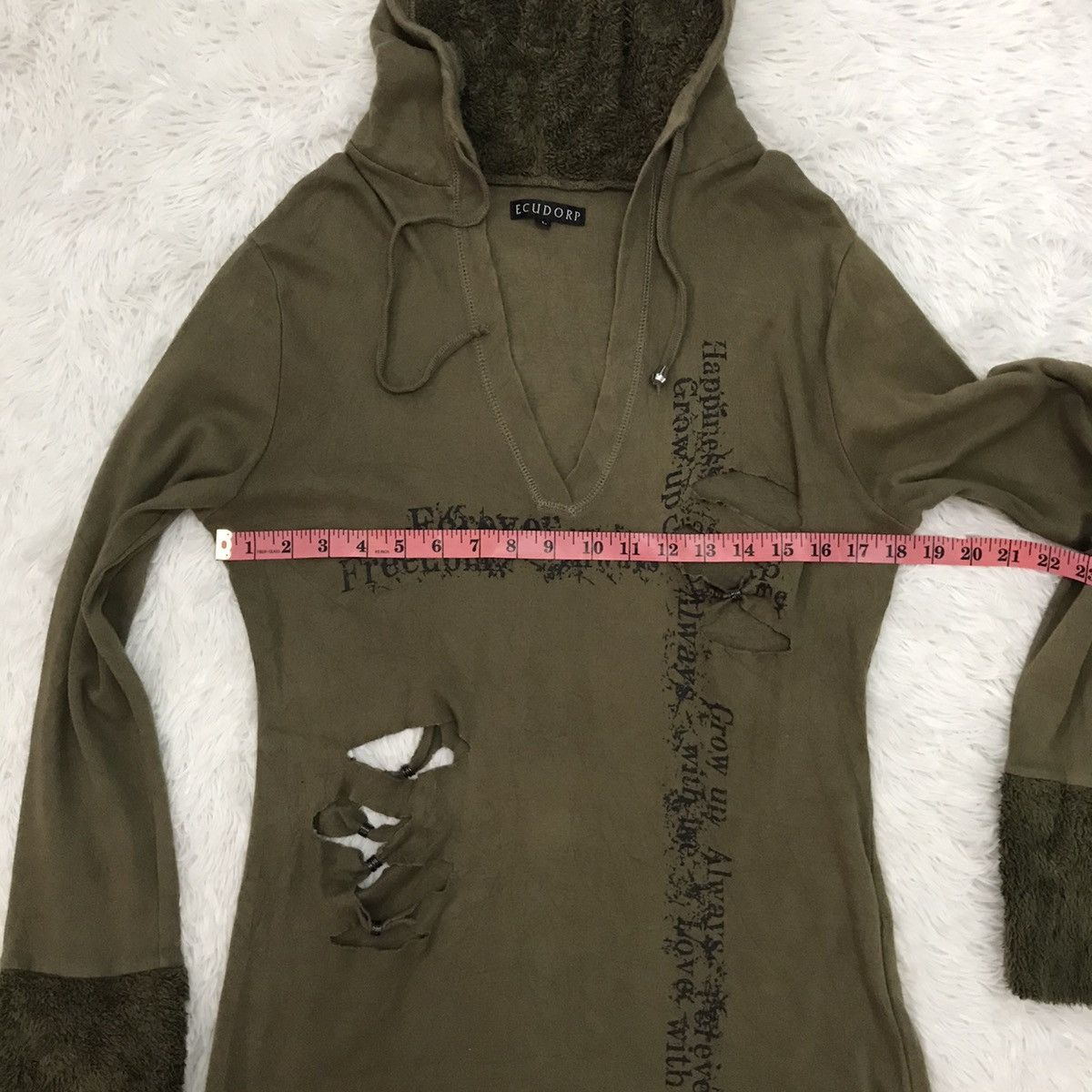 Japanese Brand Equdorp Cutting Distress Style Sweatshirt/Sweater Hoodie Size US L / EU 52-54 / 3 - 19 Thumbnail