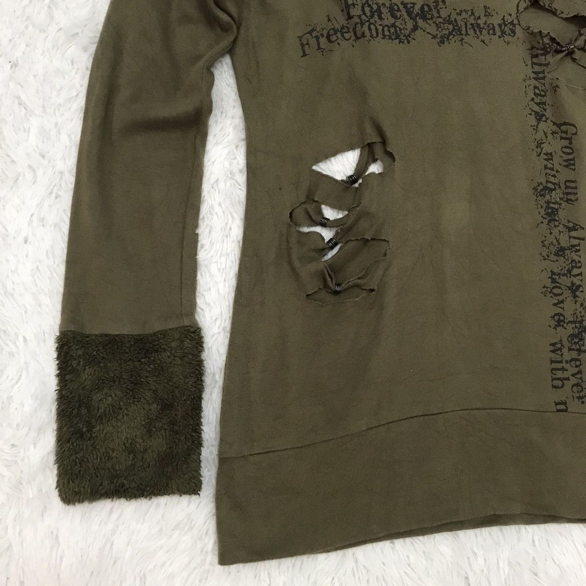 Japanese Brand Equdorp Cutting Distress Style Sweatshirt/Sweater Hoodie Size US L / EU 52-54 / 3 - 3 Thumbnail