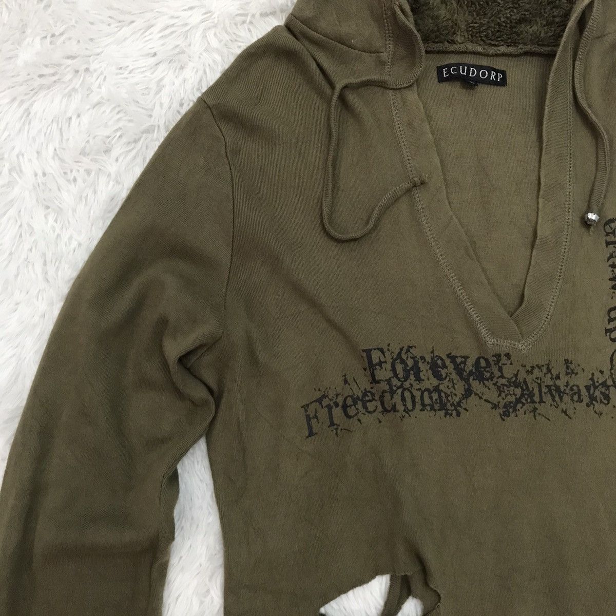 Japanese Brand Equdorp Cutting Distress Style Sweatshirt/Sweater Hoodie Size US L / EU 52-54 / 3 - 6 Thumbnail