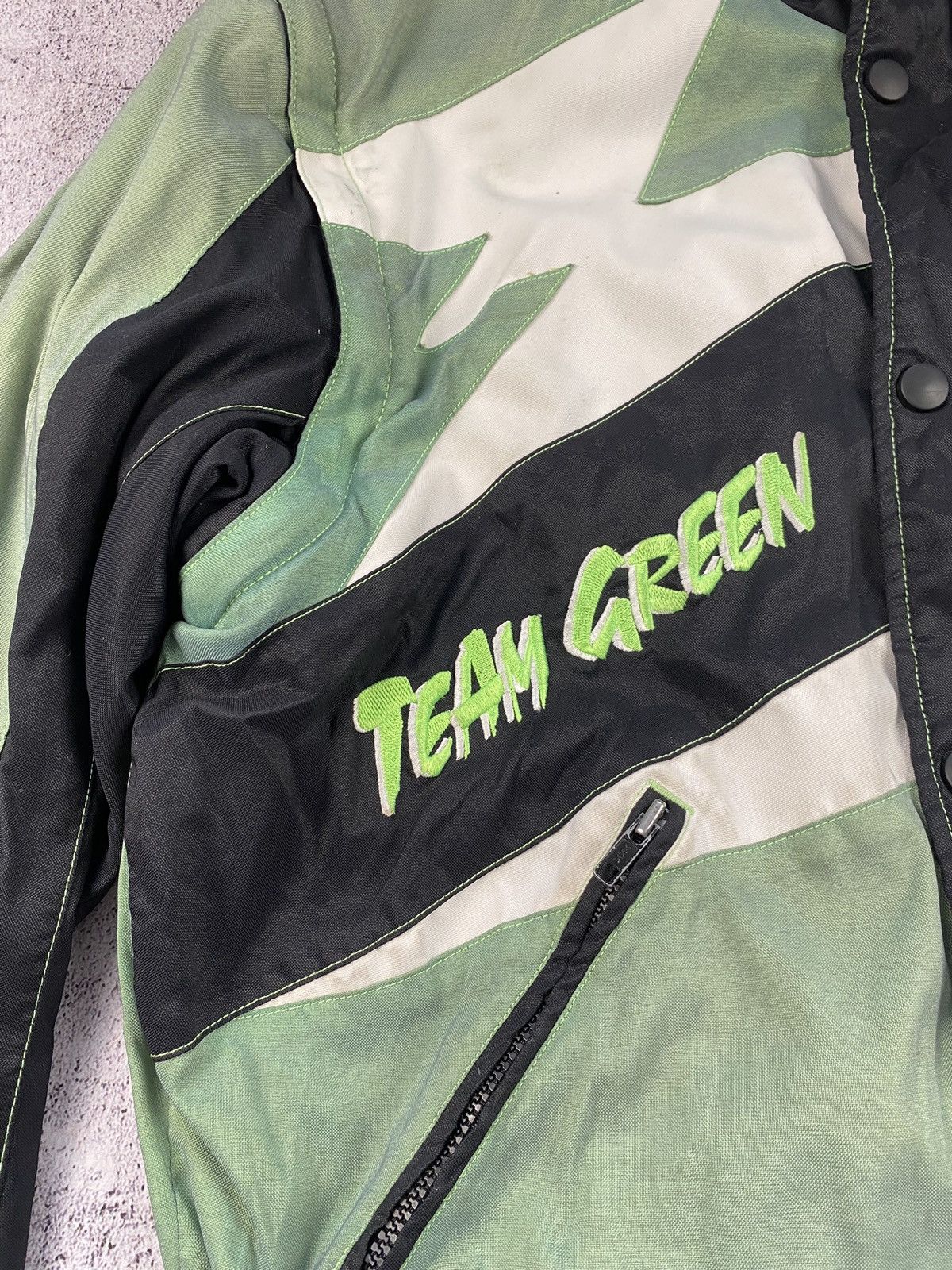 Vintage Vintage Kawasaki Team Green Racing zip off jacket vest Size US L / EU 52-54 / 3 - 8 Thumbnail