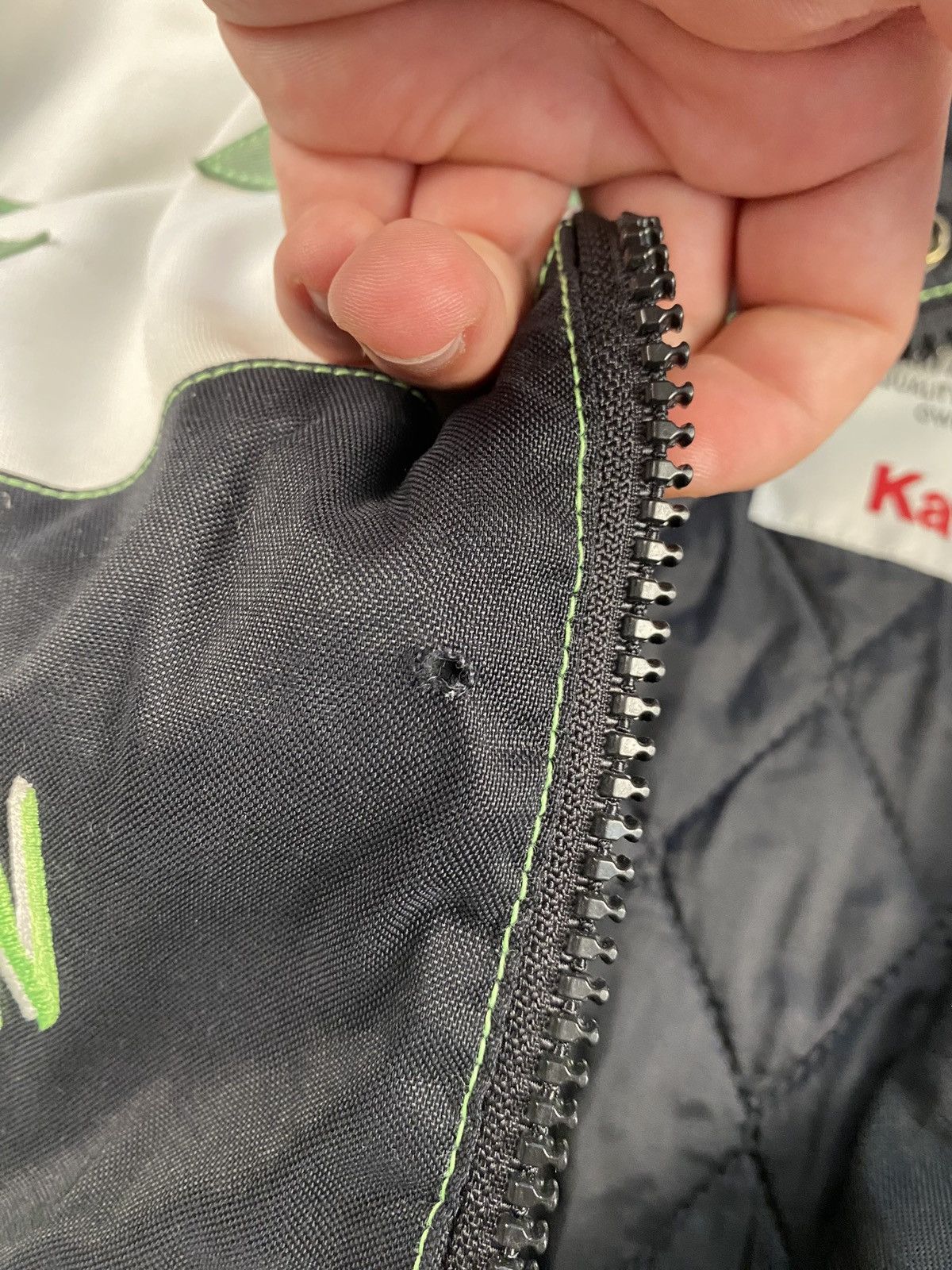 Vintage Vintage Kawasaki Team Green Racing zip off jacket vest Size US L / EU 52-54 / 3 - 12 Thumbnail
