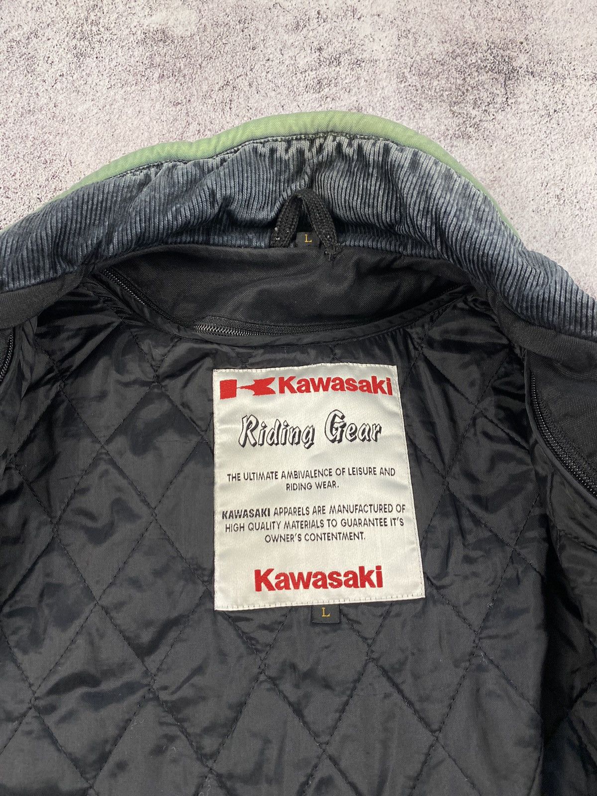 Vintage Vintage Kawasaki Team Green Racing zip off jacket vest Size US L / EU 52-54 / 3 - 24 Thumbnail