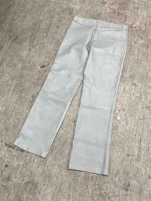 Vintage ᶠᵃⁿᶜʸᵍᵘʸ 90s Leather Pants Vintage Carti Trousers Denim | Grailed