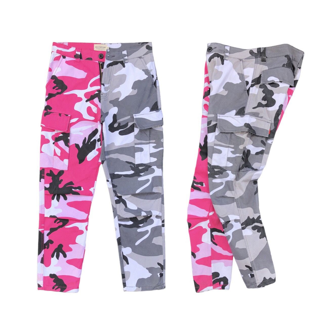 Camo Big For Sam Camouflage Patchwork Jogger Pants Grailed