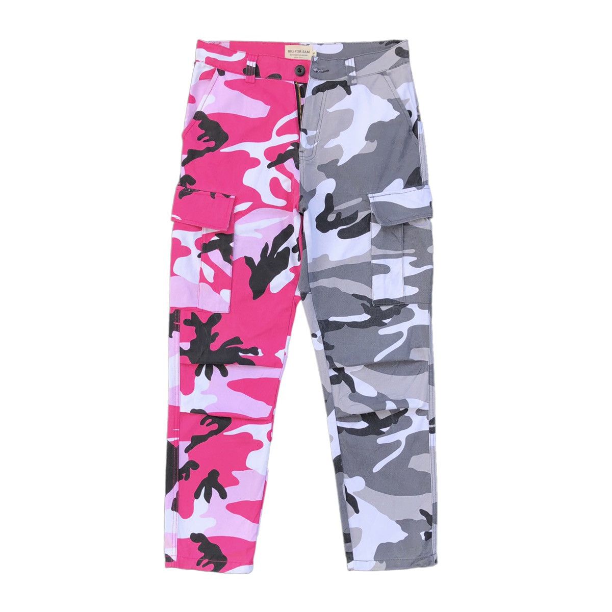 Japanese Brand Big For Sam Camouflage Patchwork Jogger Pants Size US 30 / EU 46 - 2 Thumbnail