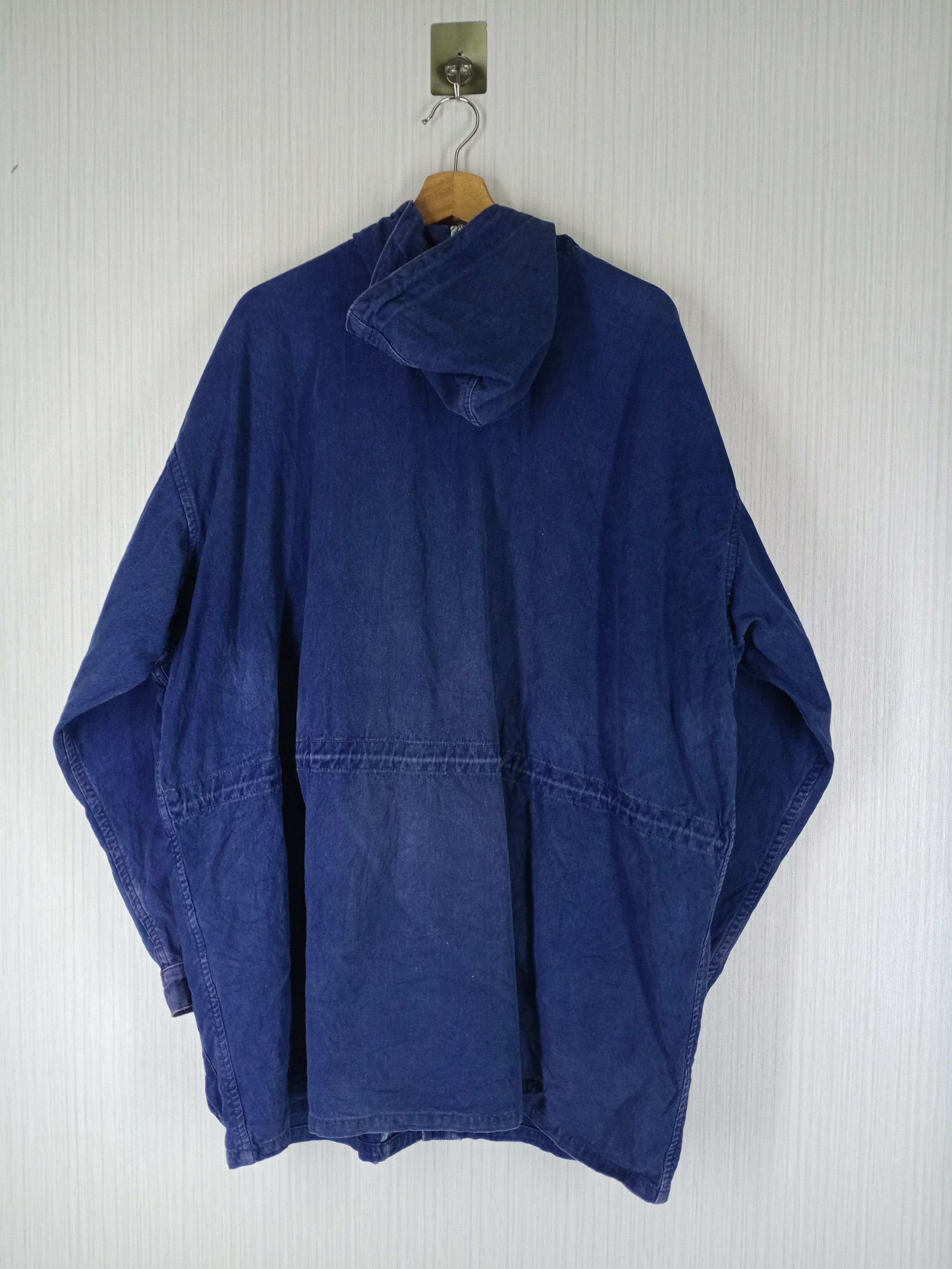 Nigel Cabourn Vintage Nigel Cabourn Denim Long Jacket Hoodie Size US L / EU 52-54 / 3 - 10 Thumbnail