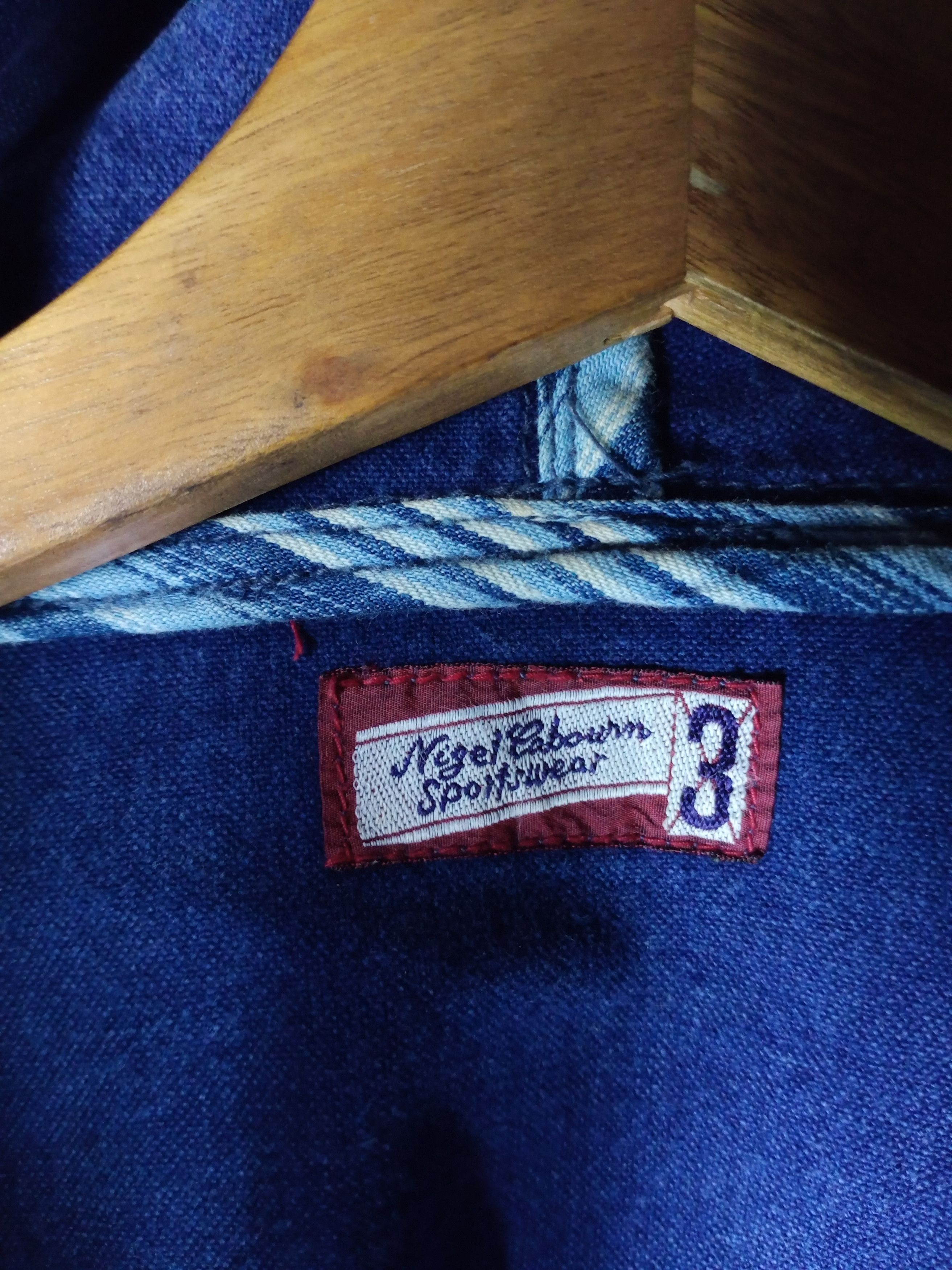 Nigel Cabourn Vintage Nigel Cabourn Denim Long Jacket Hoodie Size US L / EU 52-54 / 3 - 13 Thumbnail
