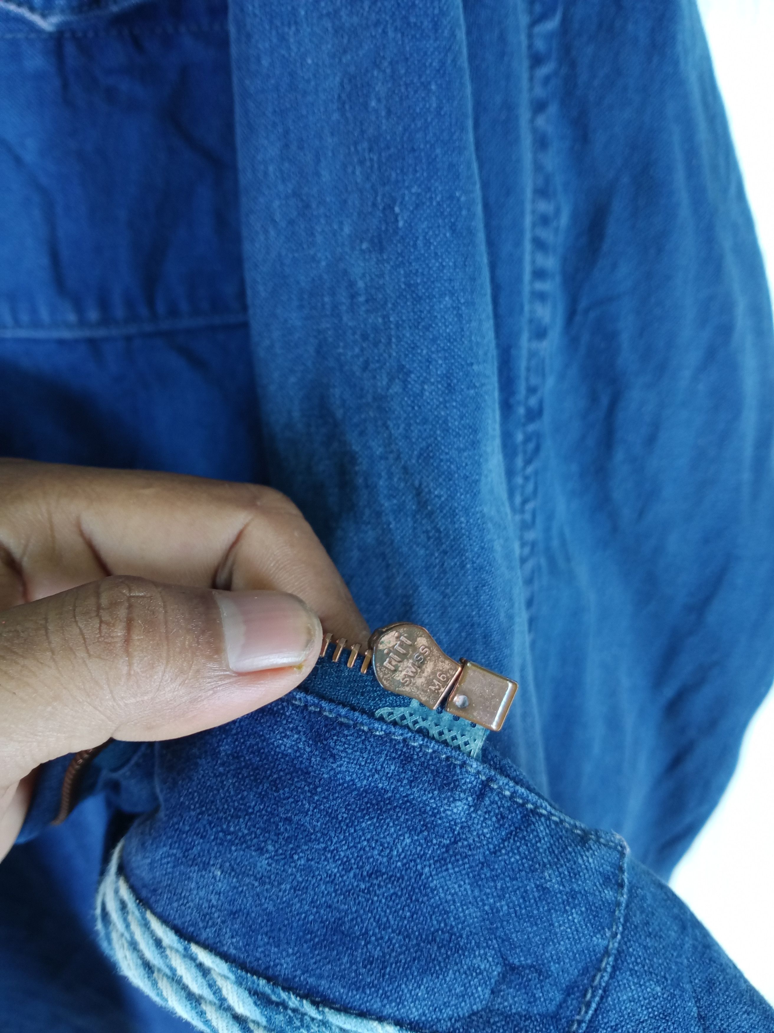 Nigel Cabourn Vintage Nigel Cabourn Denim Long Jacket Hoodie Size US L / EU 52-54 / 3 - 7 Thumbnail