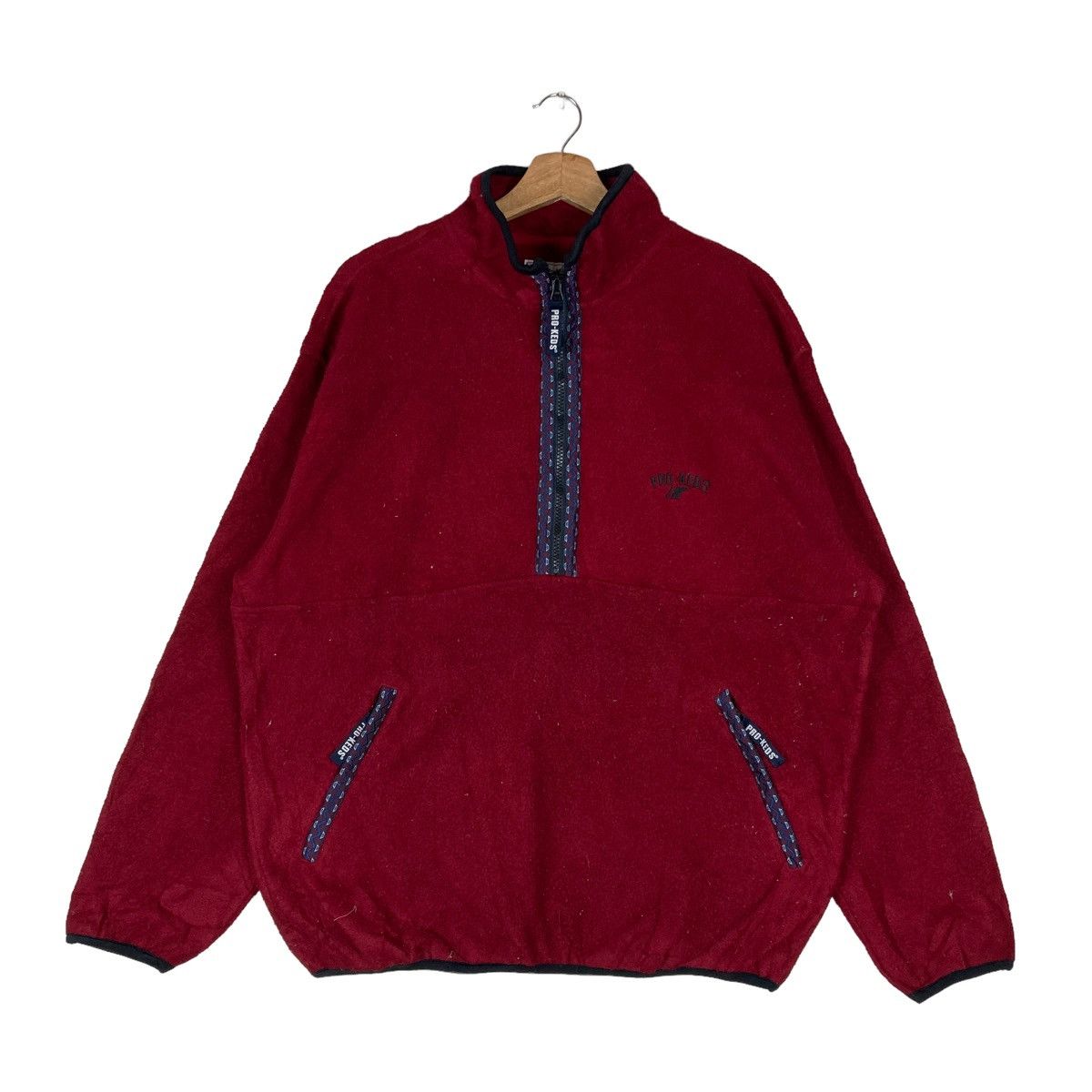 Pro-Keds Vintage Pro-Keds Quarter Zip Pullover Jumper Fleece Size US L / EU 52-54 / 3 - 1 Thumbnail