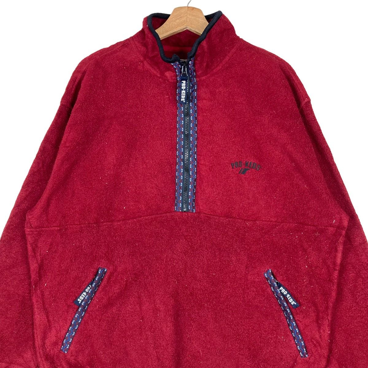 Pro-Keds Vintage Pro-Keds Quarter Zip Pullover Jumper Fleece Size US L / EU 52-54 / 3 - 2 Thumbnail