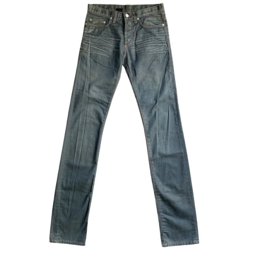 Dior Dior Homme Wrinkle Dark Blue Coated Jeans 17.5CM MII Size US 29 - 3 Thumbnail