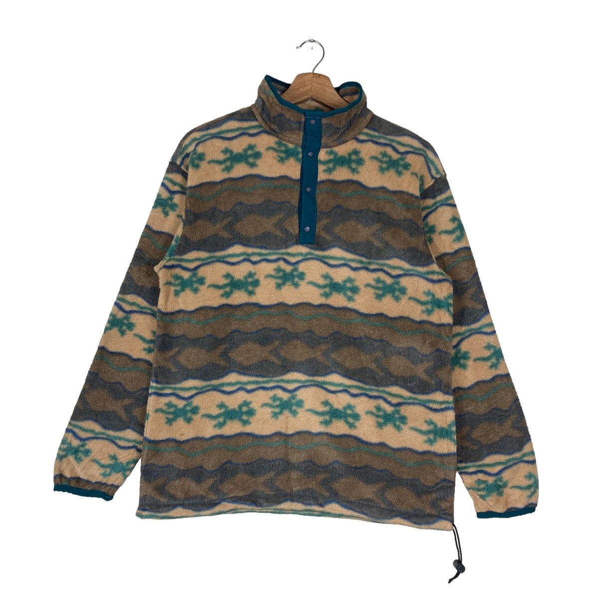 Vintage L.L. Bean Navajo Design Quarter Snap Button Pullover